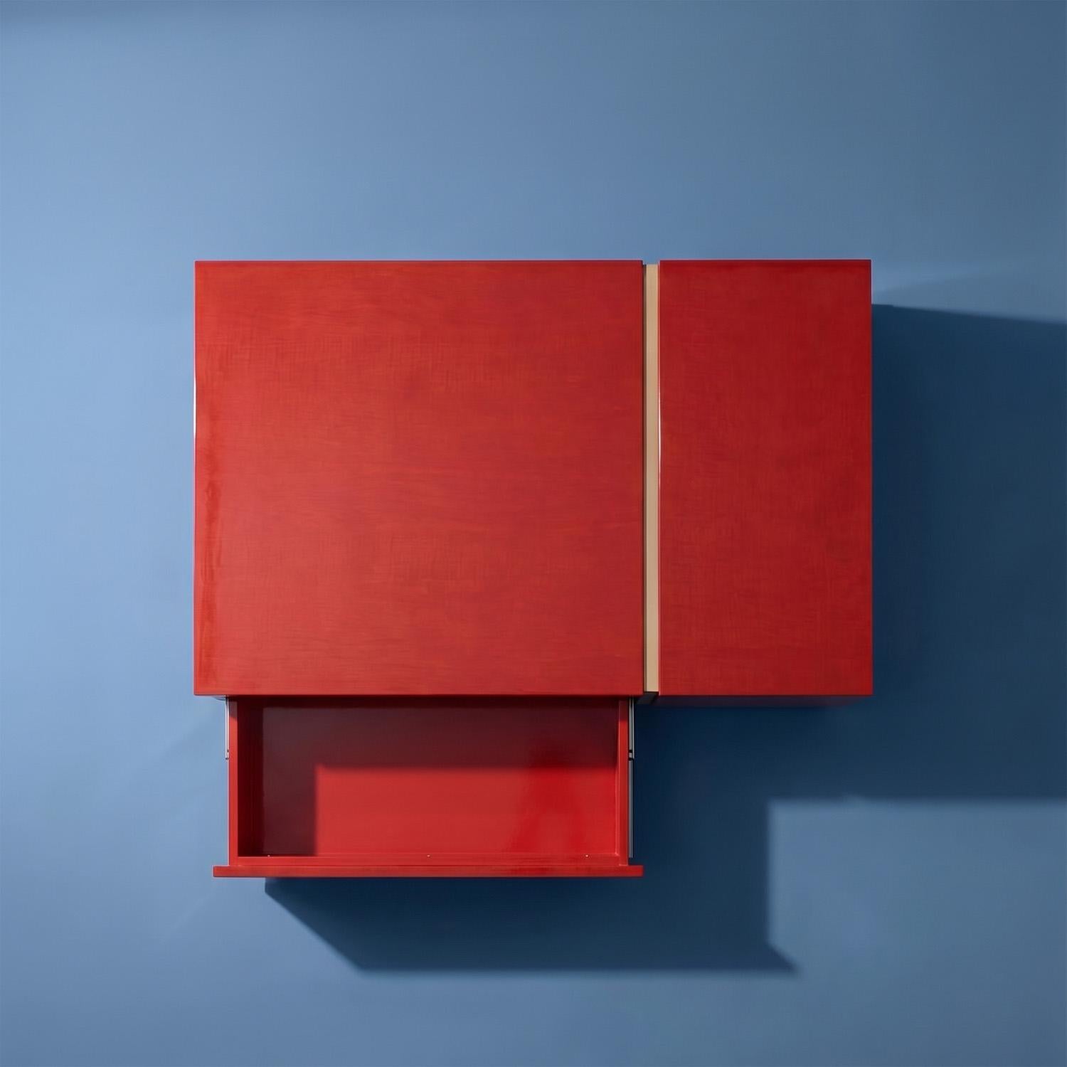 Mesa De Centro Lizzi Roja,Rosa Premium.