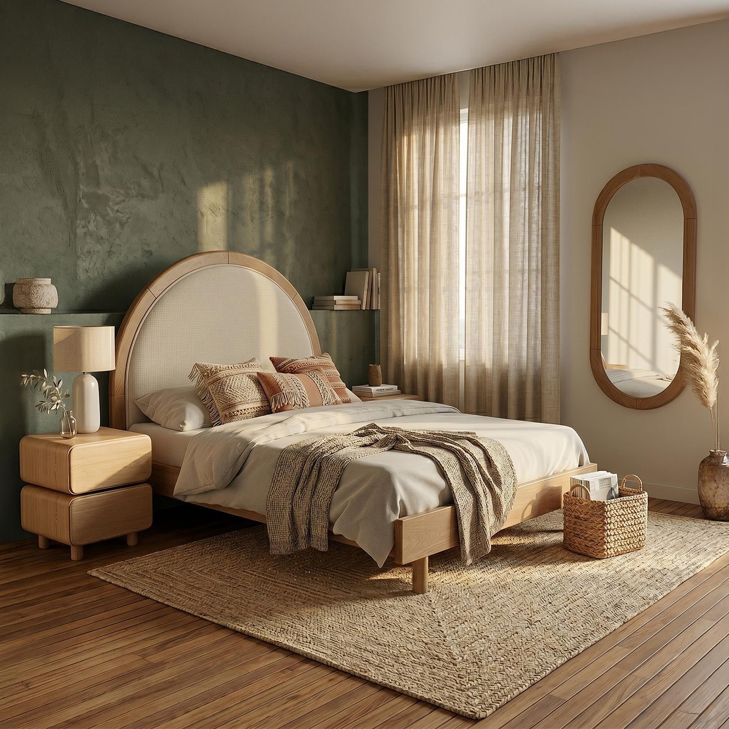 Cama Semi Doble Porter Eurolino Arena, Natural