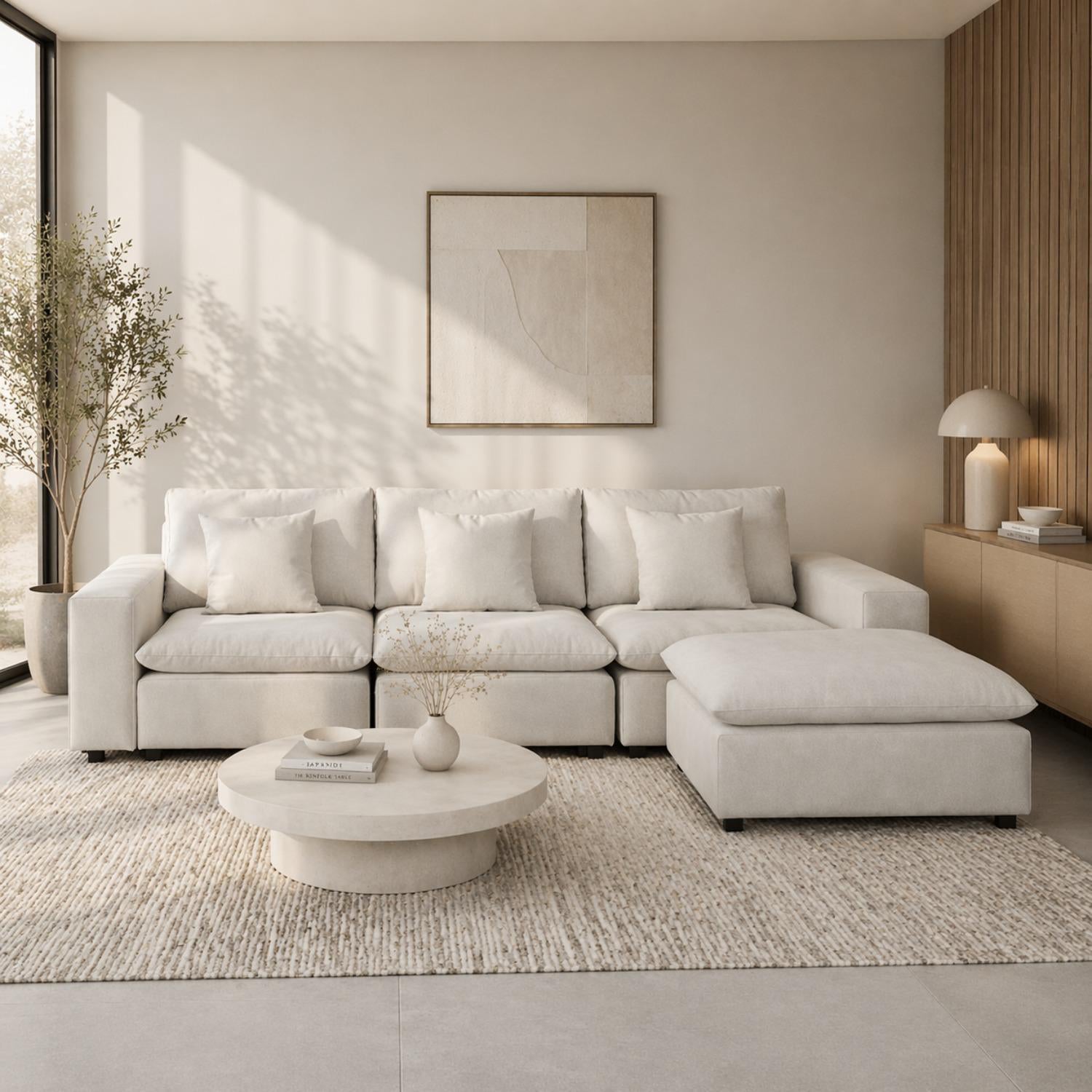 Sala Funcional Luzati Chenille Impetu Beige