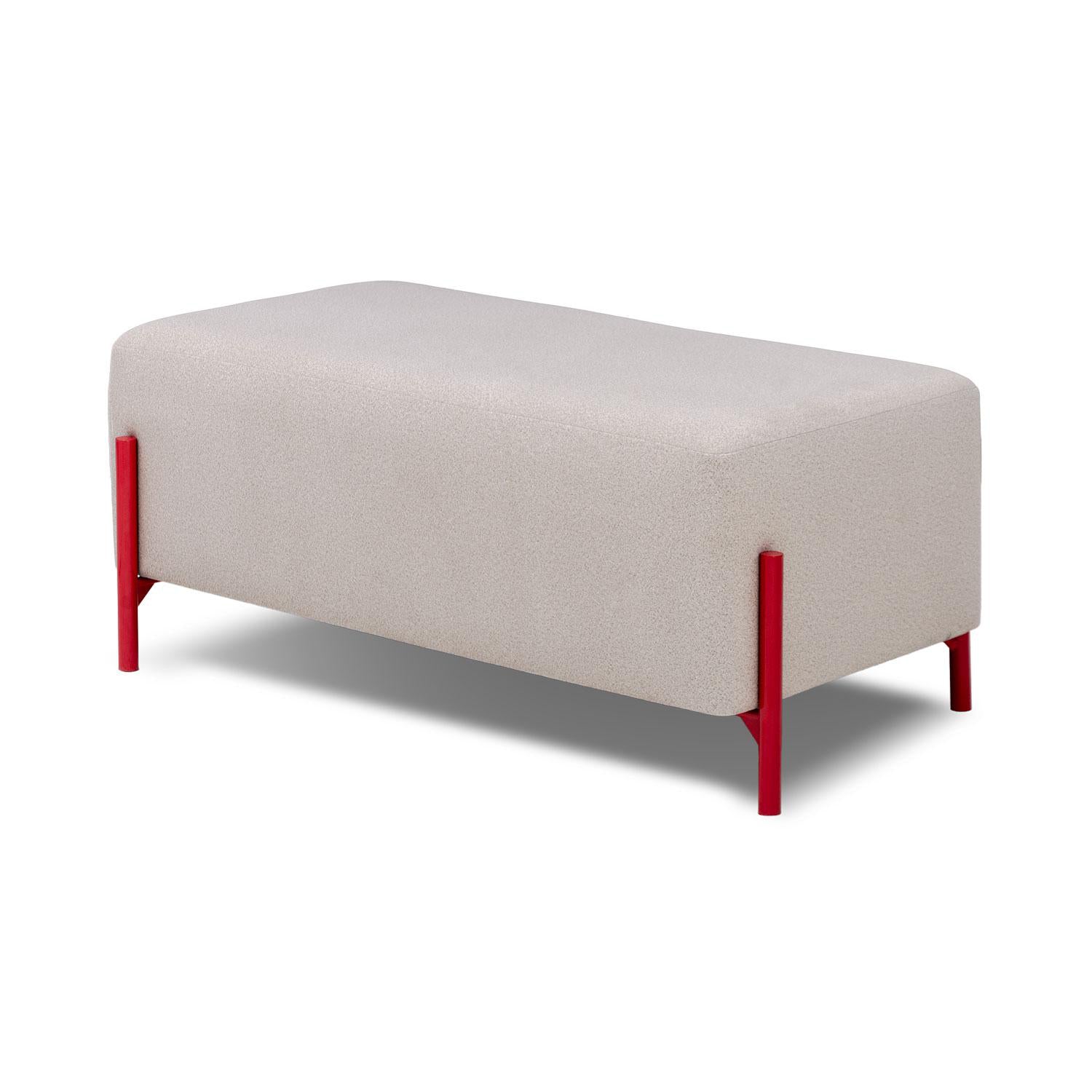 Puff Arthur Velvet Serena Cocoa, Rojo Premium