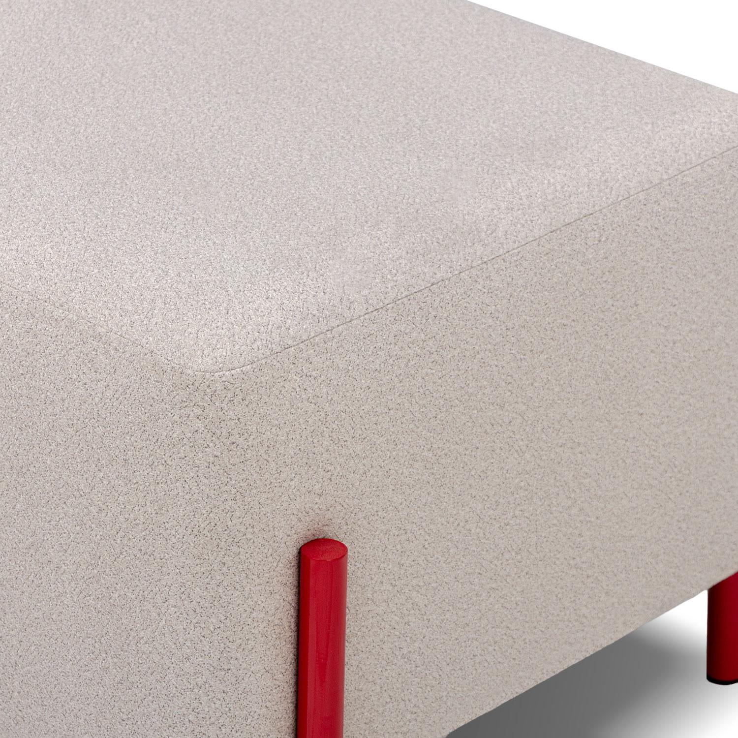 Puff Arthur Velvet Serena Cocoa, Rojo Premium