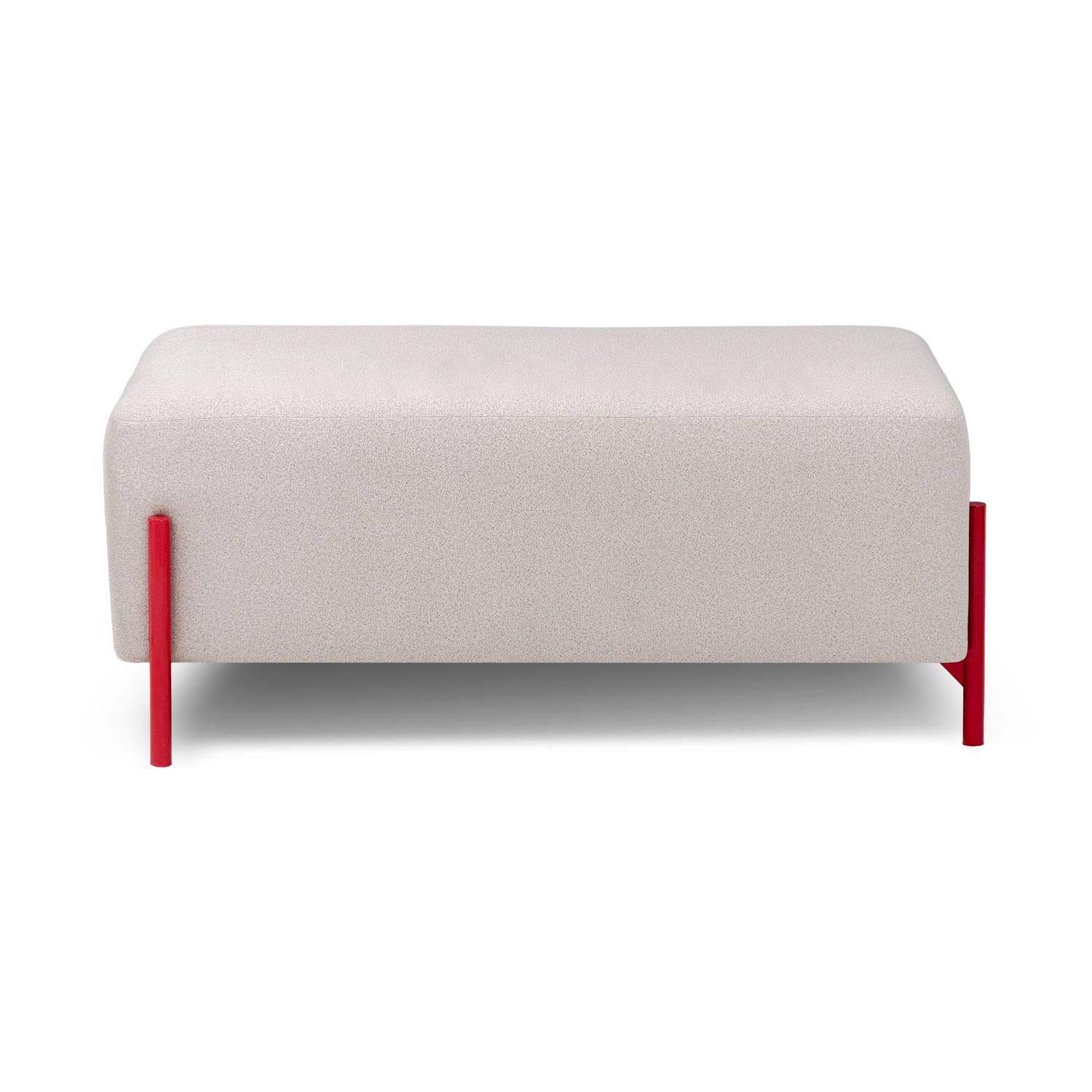Puff Arthur Velvet Serena Cocoa, Rojo Premium