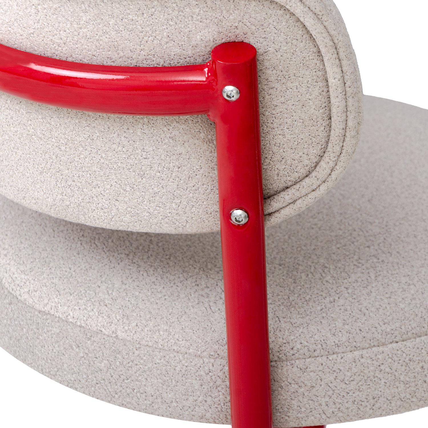 Silla Bar Arthur Velvet Serena Cocoa, Roja.