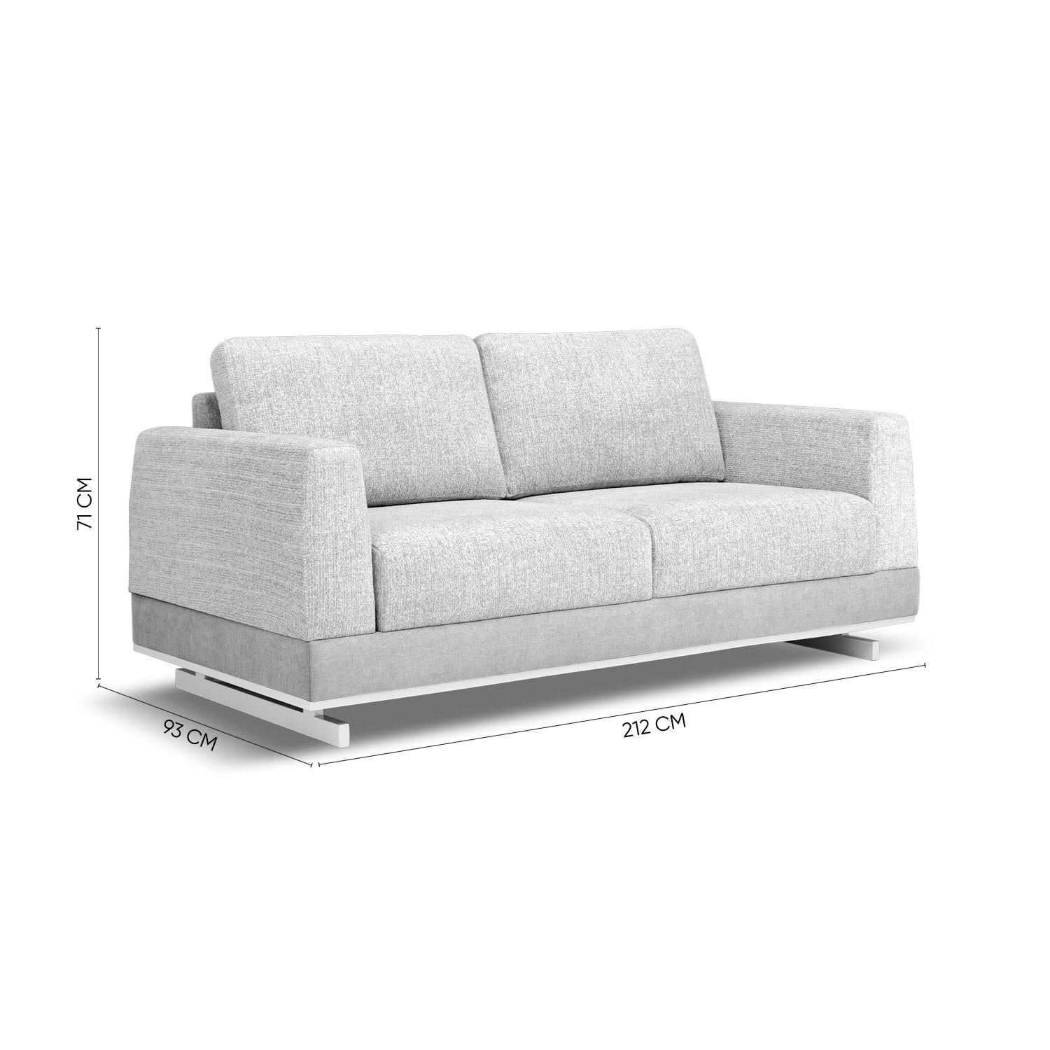 Sofa 2 Puestos Marcus Velvet Diversa Arena, Latte.