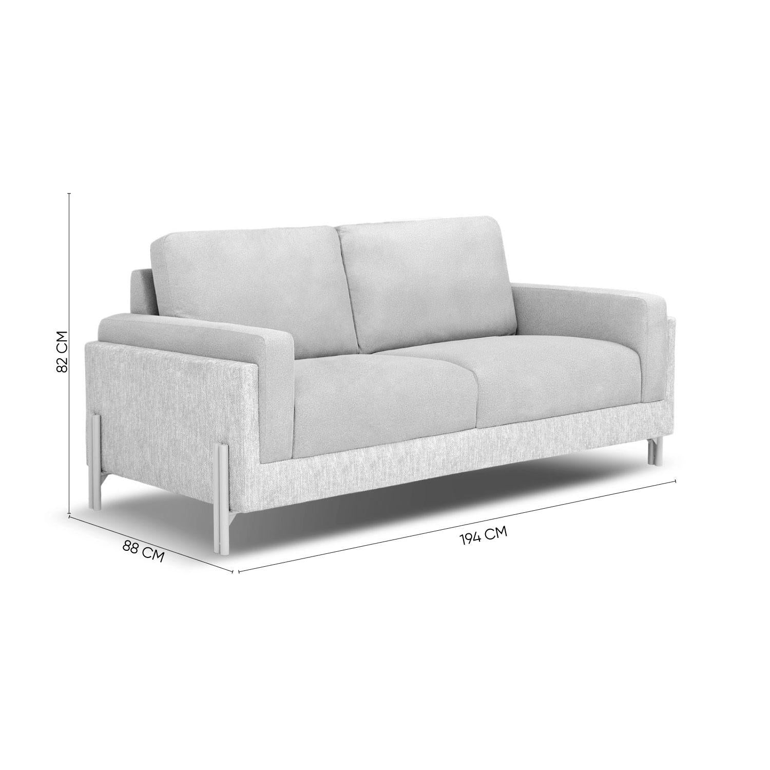 Sofa 3 Puestos Arthur Velvet Serena Cocoa,Latte.