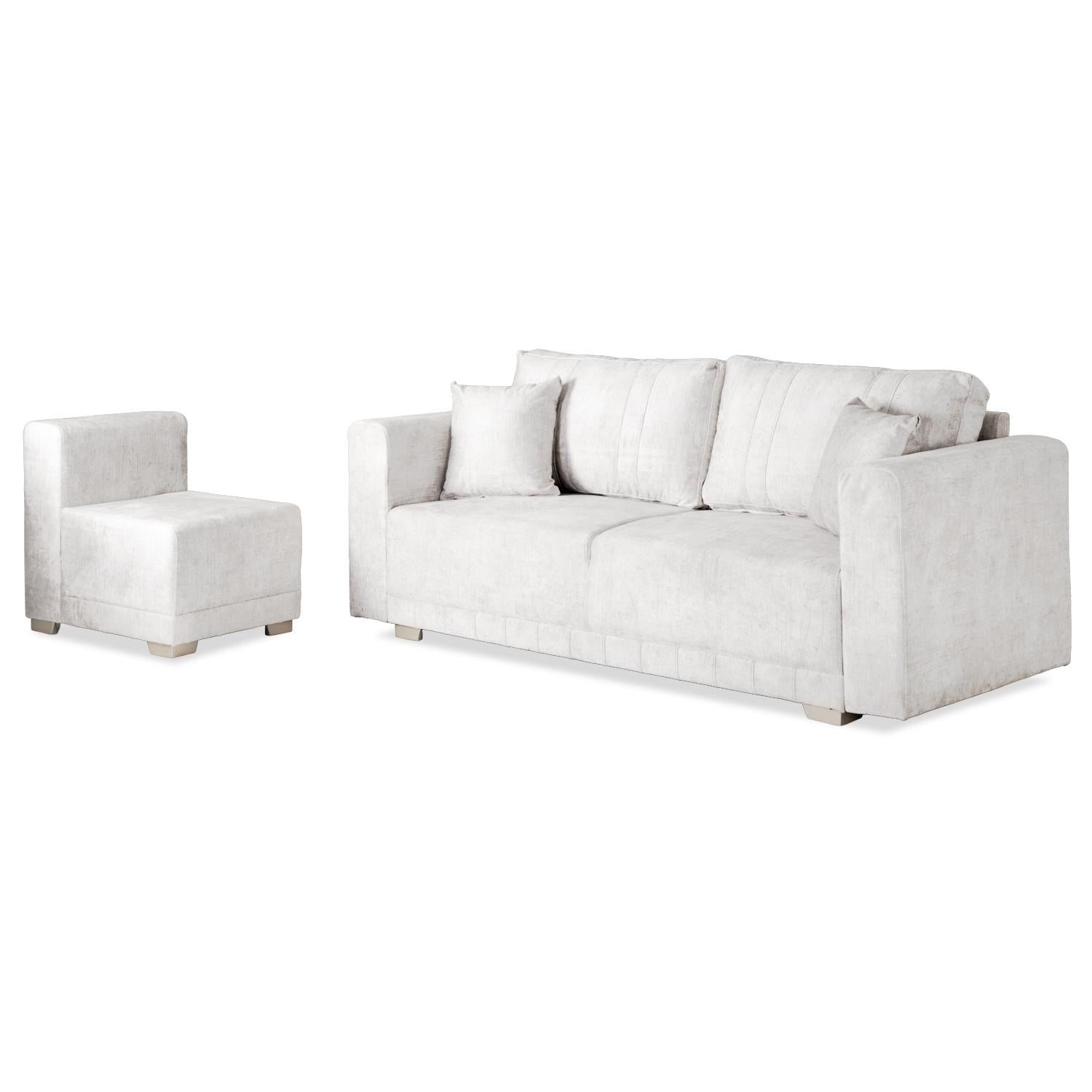 Sala Funcional Andora Estocolmo Blanco, Champaña Brazo Desmontable