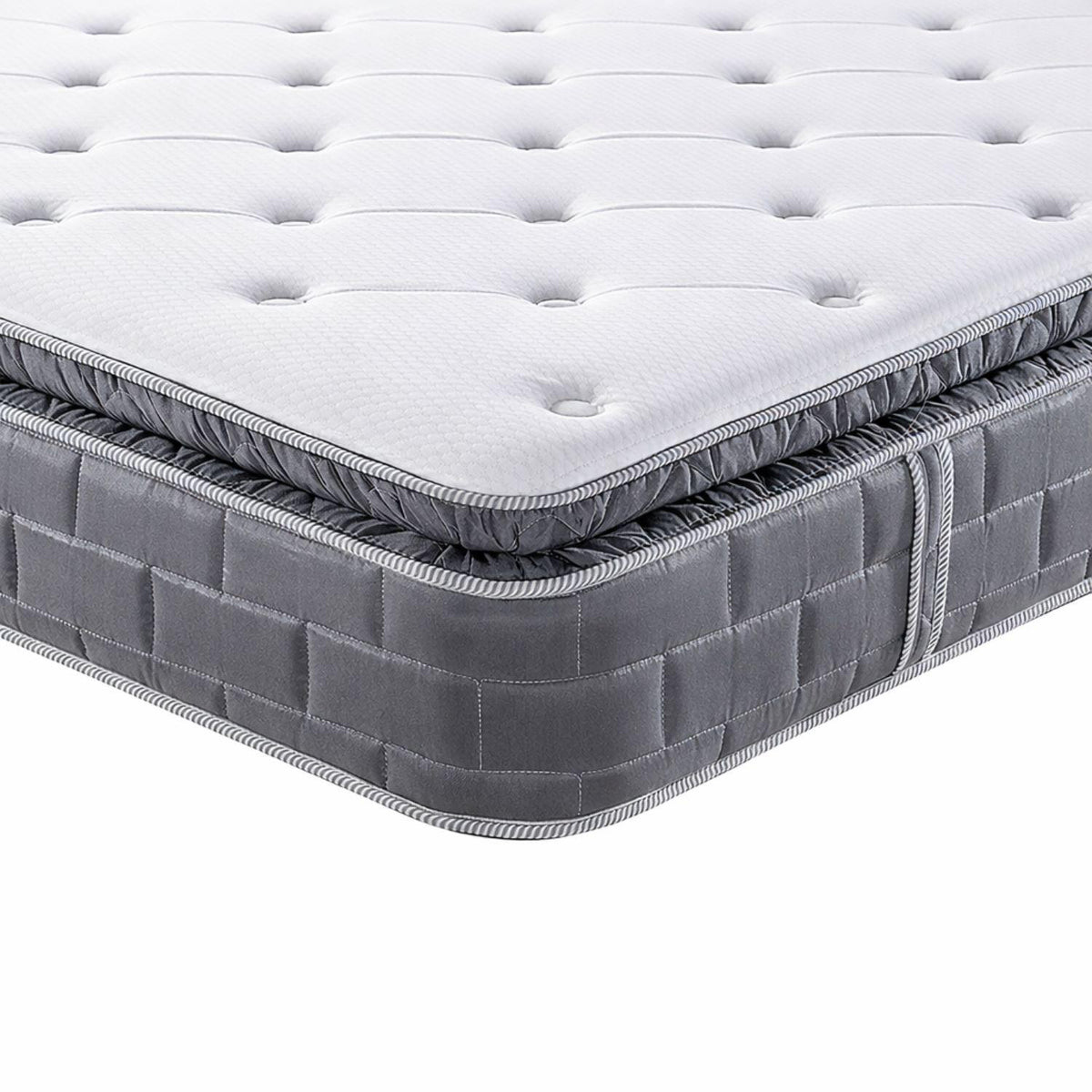 Colchón Semidoble Aurora Pillow Top + Gratis Cama Gris + 2 Almohadas