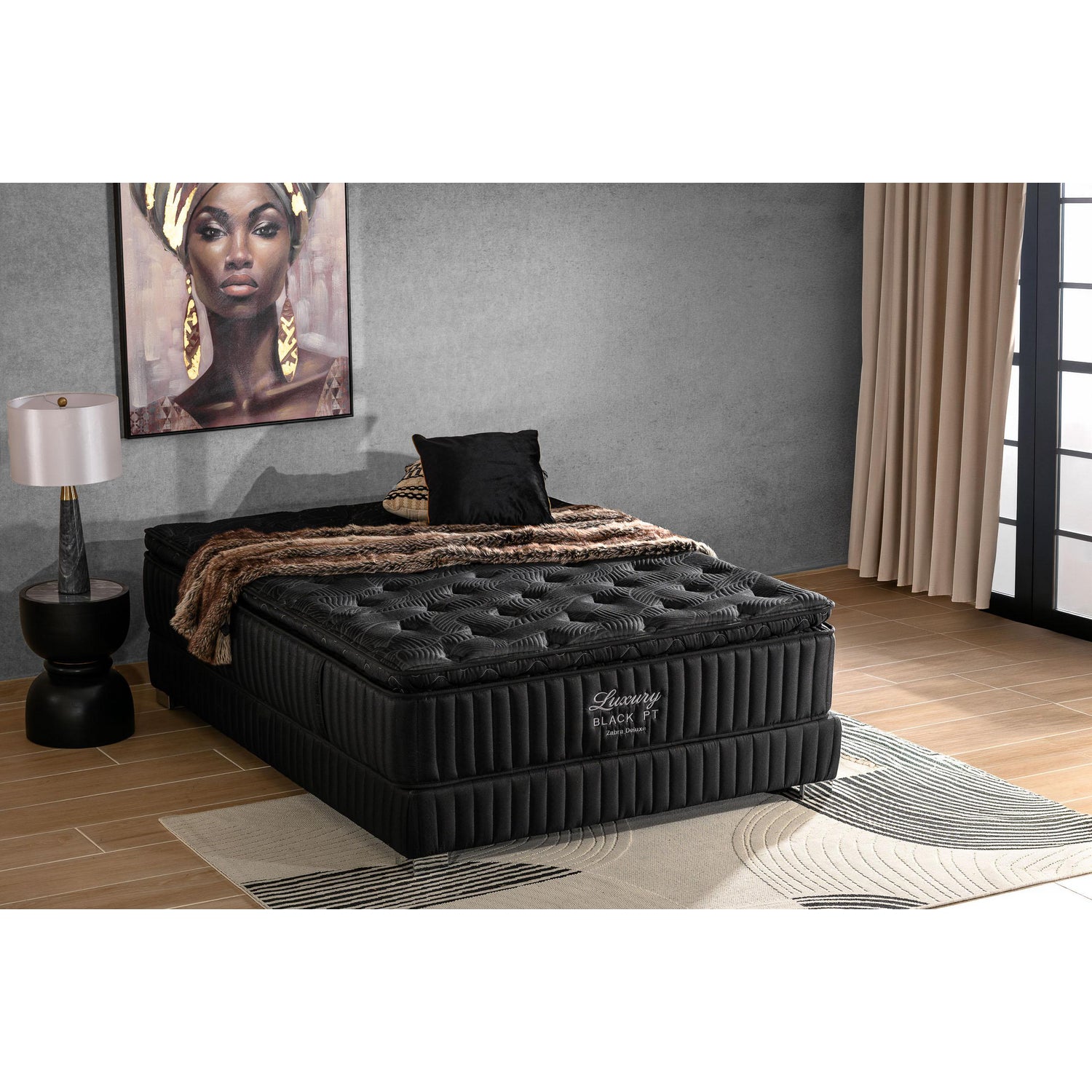 Colchón King Luxury Black Pillow Top