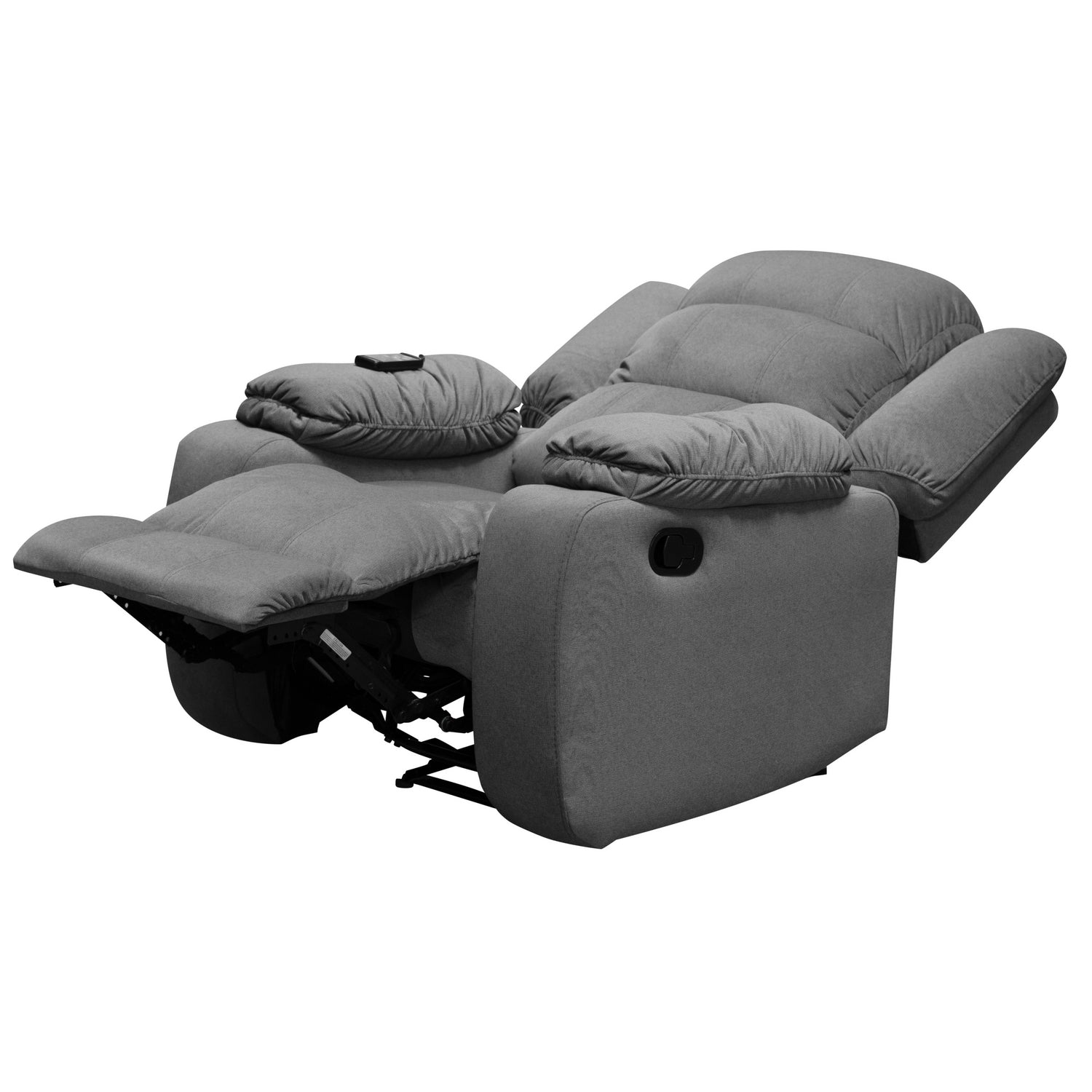 Silla Reclinable Nico Velvet Primada Gris Masajeador