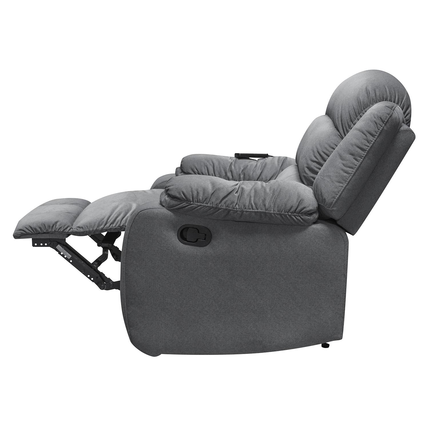 Silla Reclinable Nico Velvet Primada Gris Masajeador