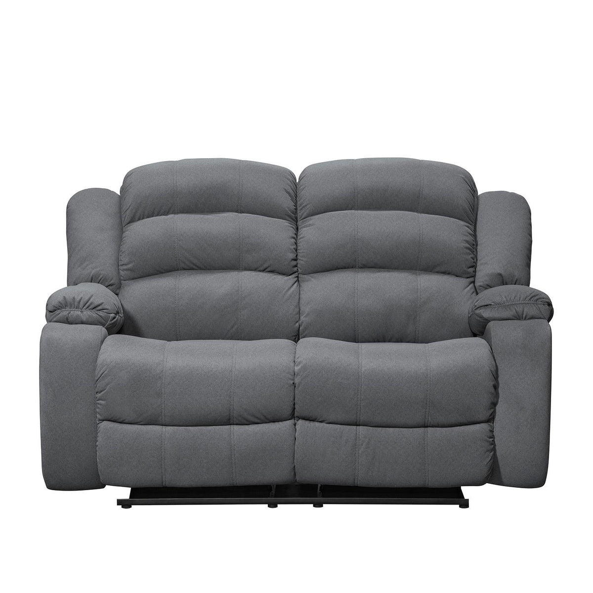 Sofa Reclinable Nico 2 Puestos Velvet Primada Gris