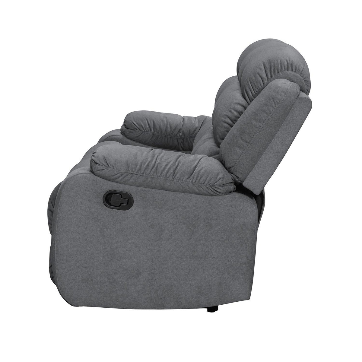 Sofa Reclinable Nico 2 Puestos Velvet Primada Gris