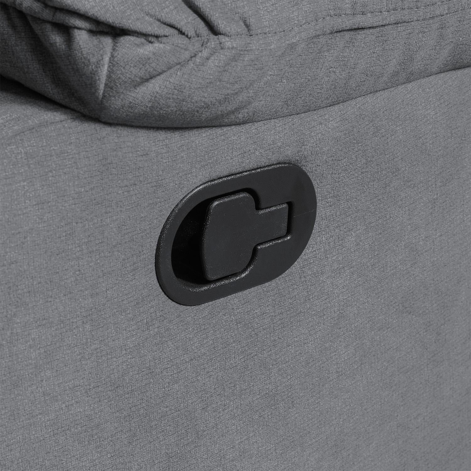 Sofa Reclinable Nico 2 Puestos Velvet Primada Gris