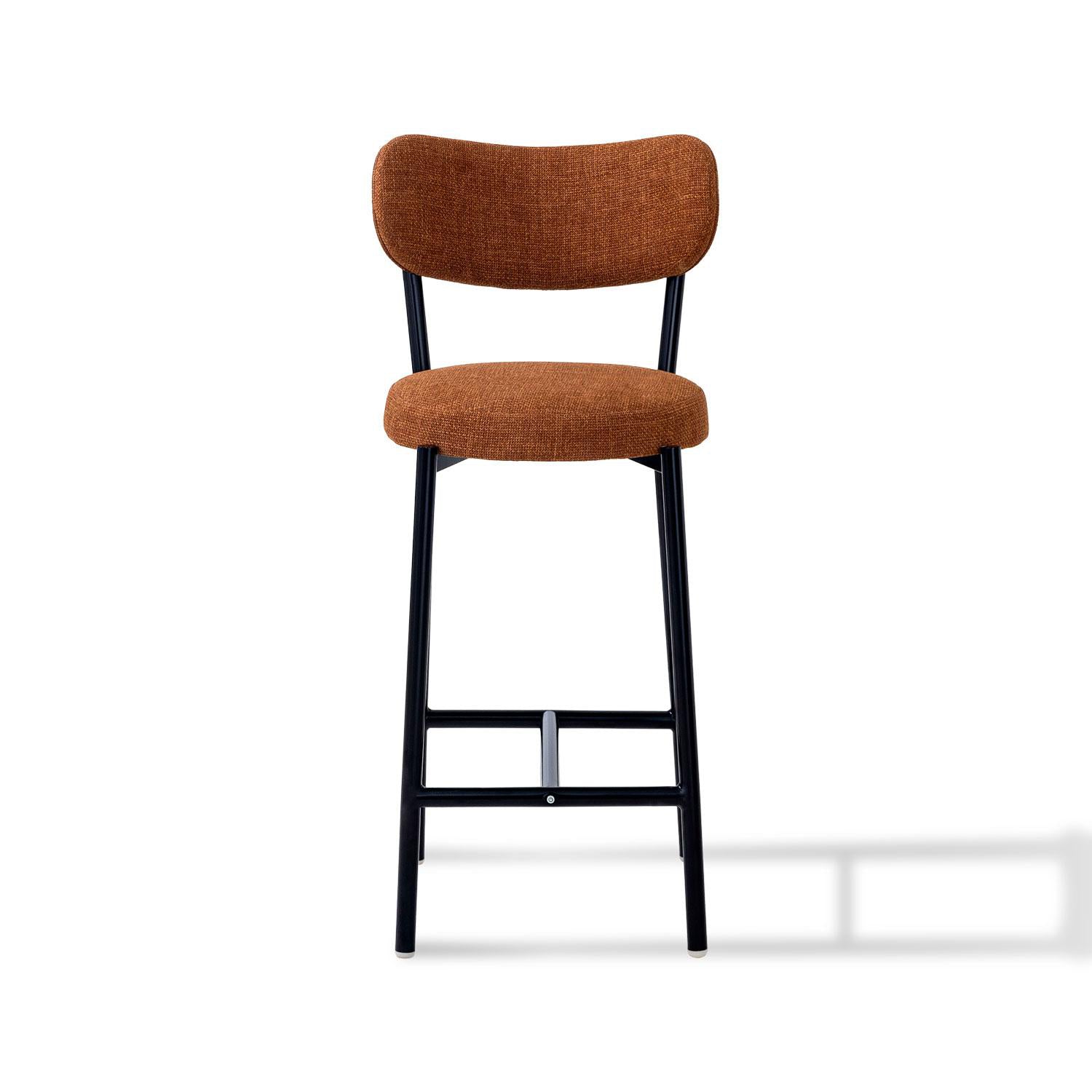 Silla Bar Arthur Microfibra PerseoTerra, Negro.
