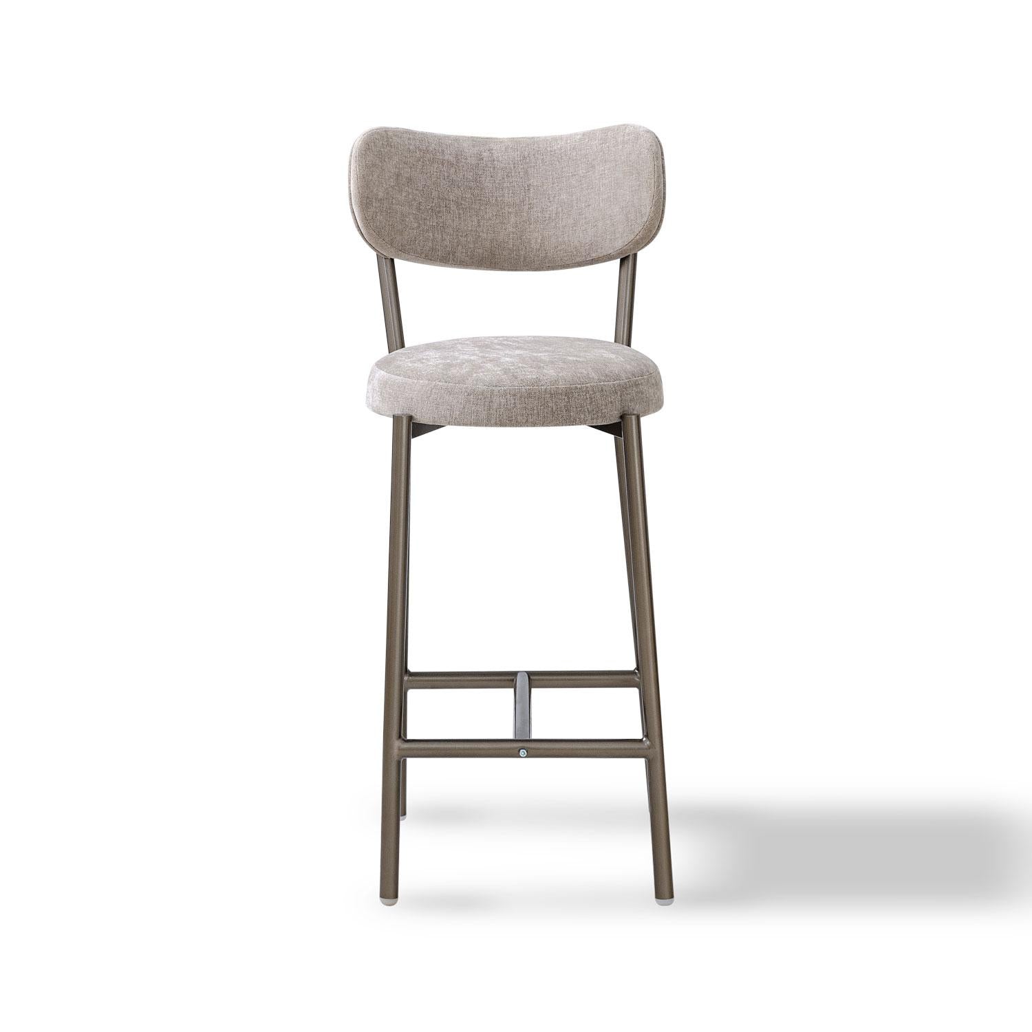 Silla Bar Arthur Lino Touch Camel, Taupe Perla