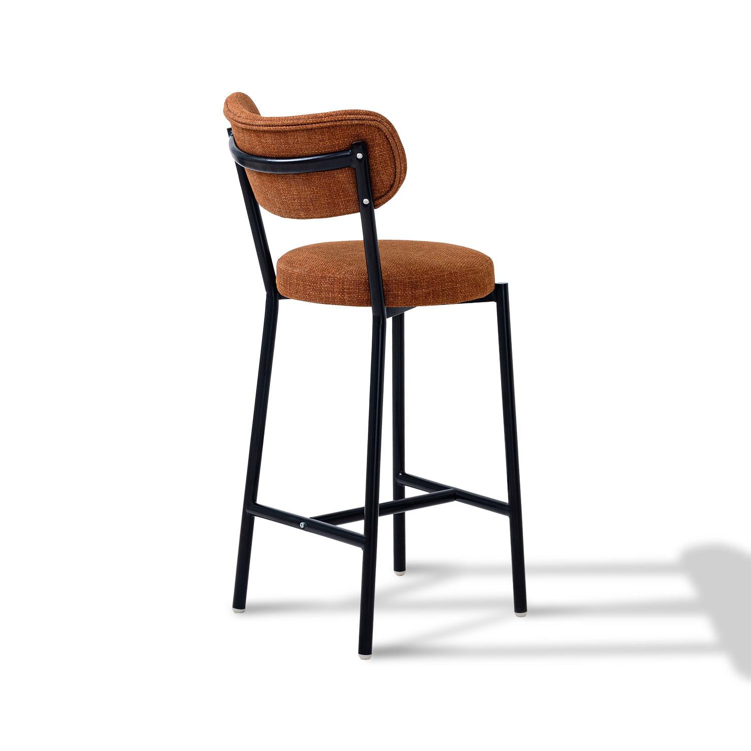 Silla Bar Arthur Microfibra PerseoTerra, Negro.