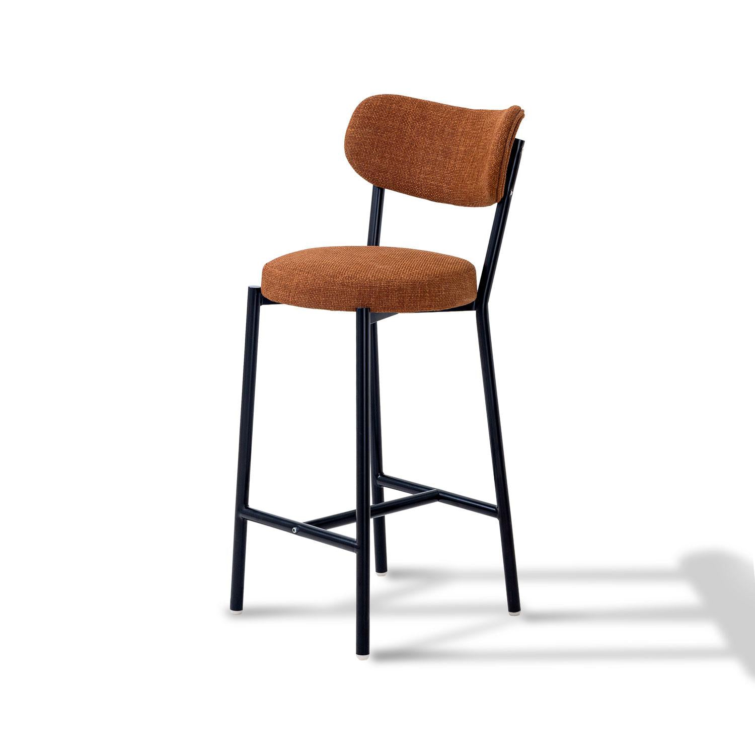 Silla Bar Arthur Microfibra PerseoTerra, Negro.