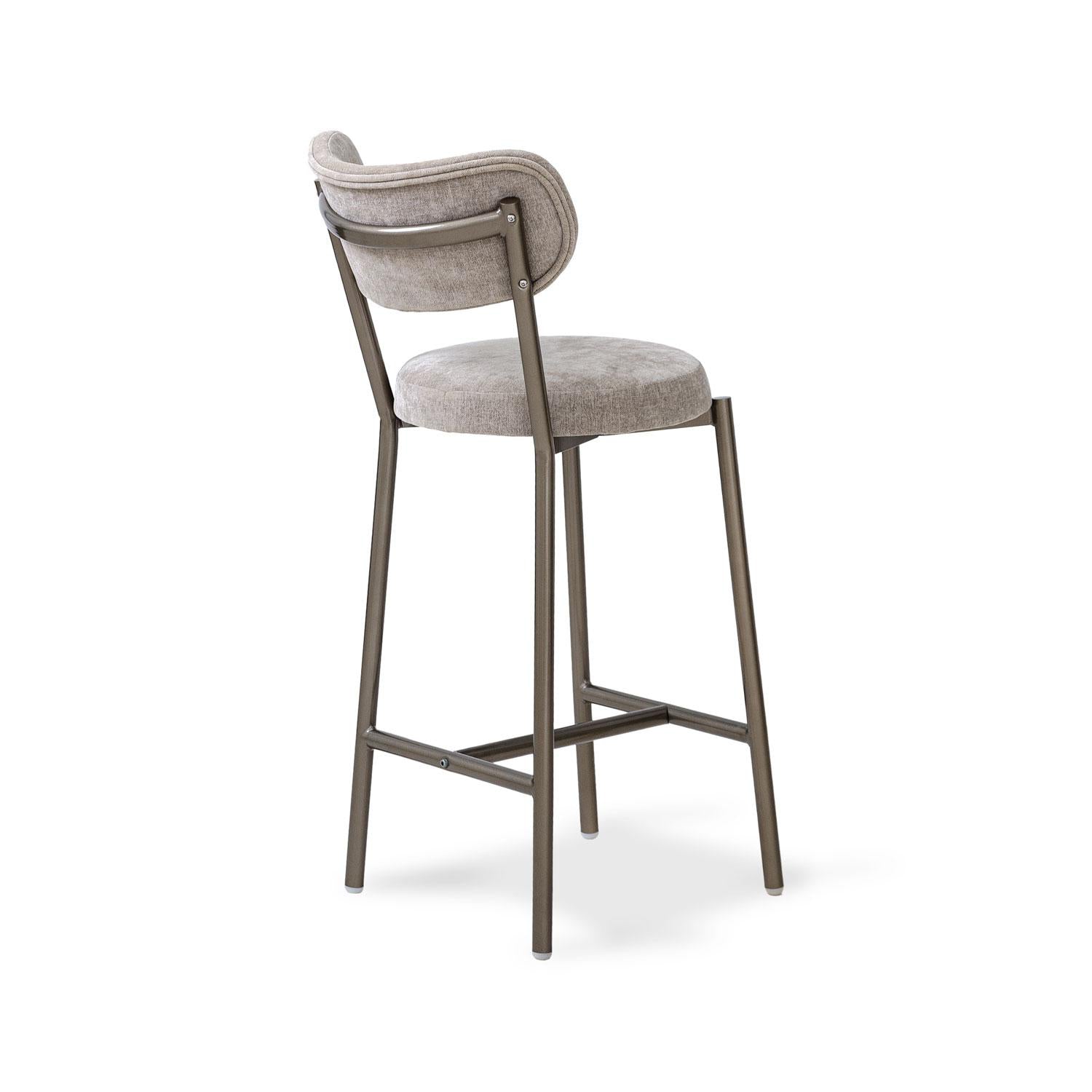 Silla Bar Arthur Lino Touch Camel, Taupe Perla