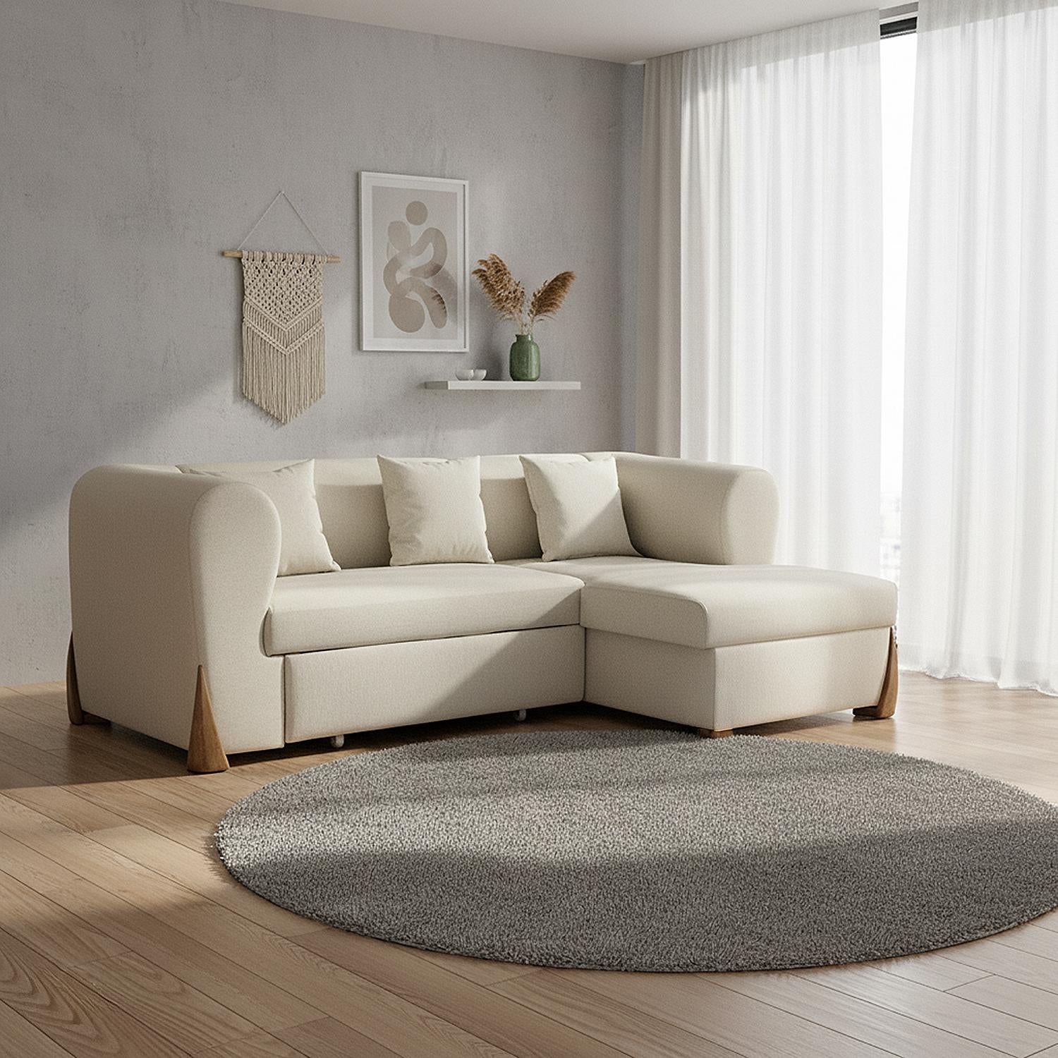 Sala Cama Bell Vitore Blanco, Natural Orientación Derecha