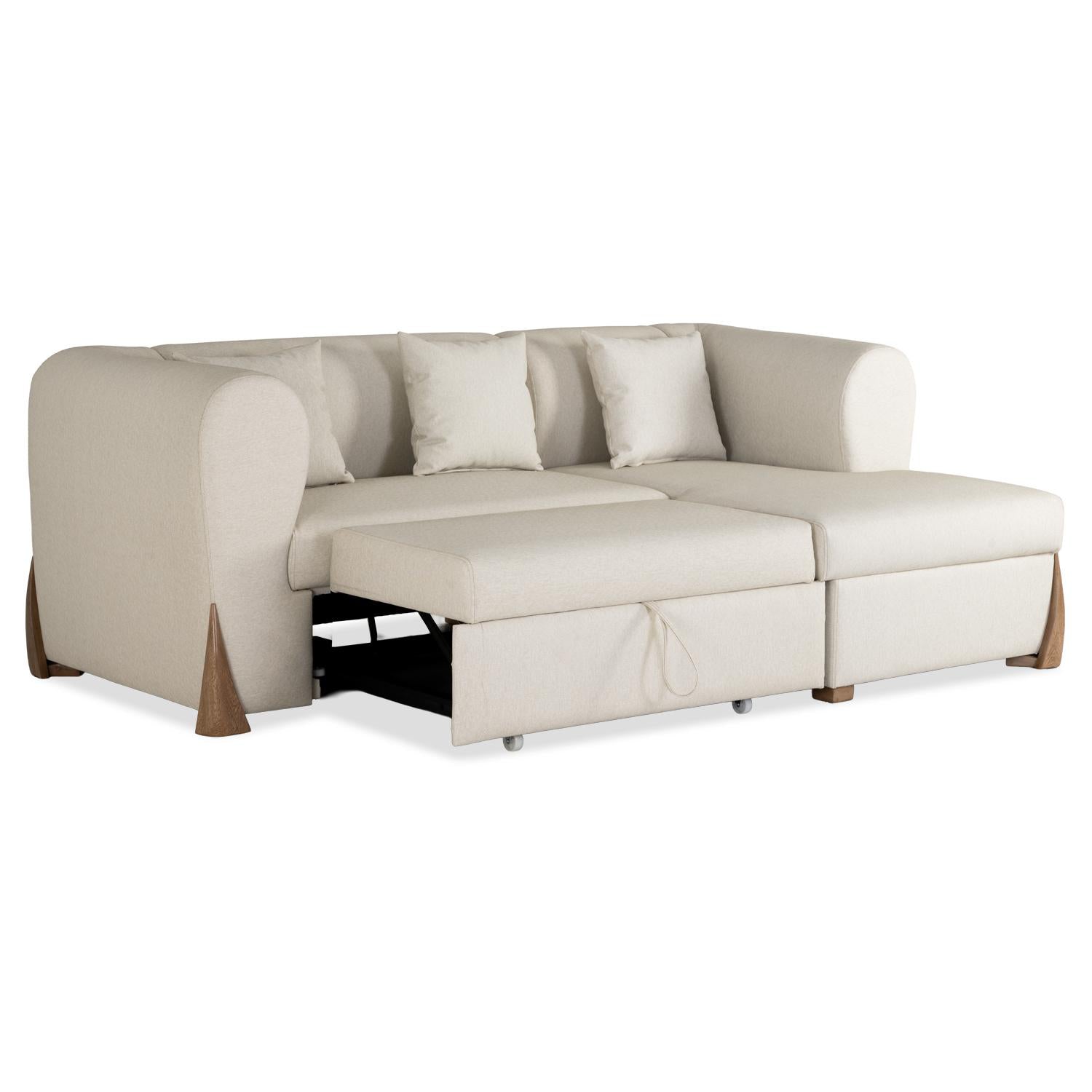 Sala Cama Bell Vitore Blanco, Natural Orientación Derecha