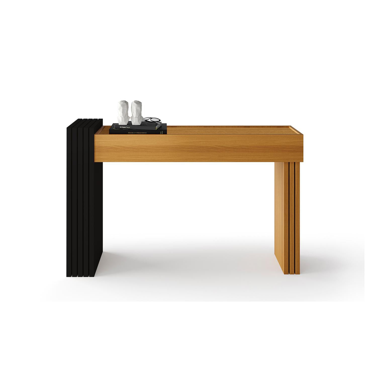 Consola Vero Natural, Negro 129X79X30