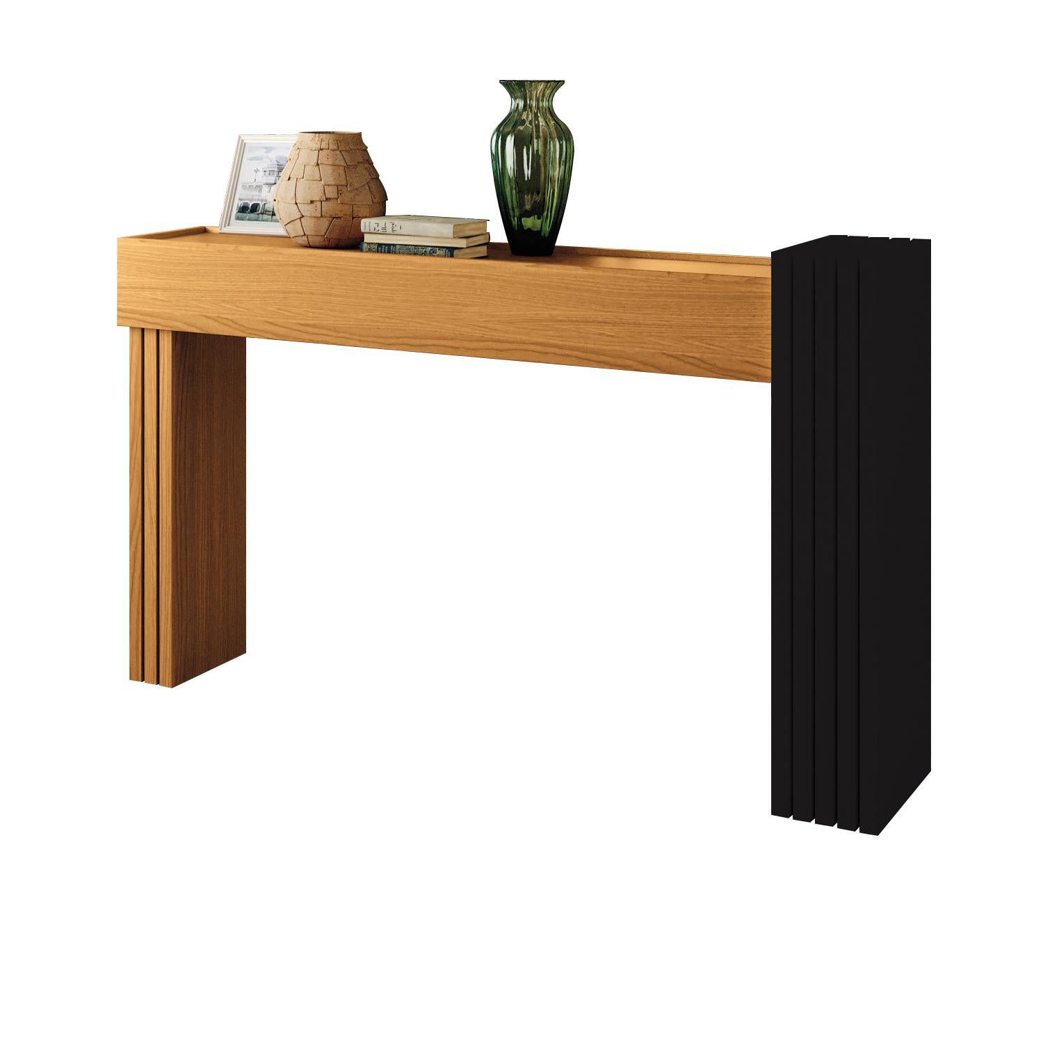 Consola Vero Natural, Negro 129X79X30