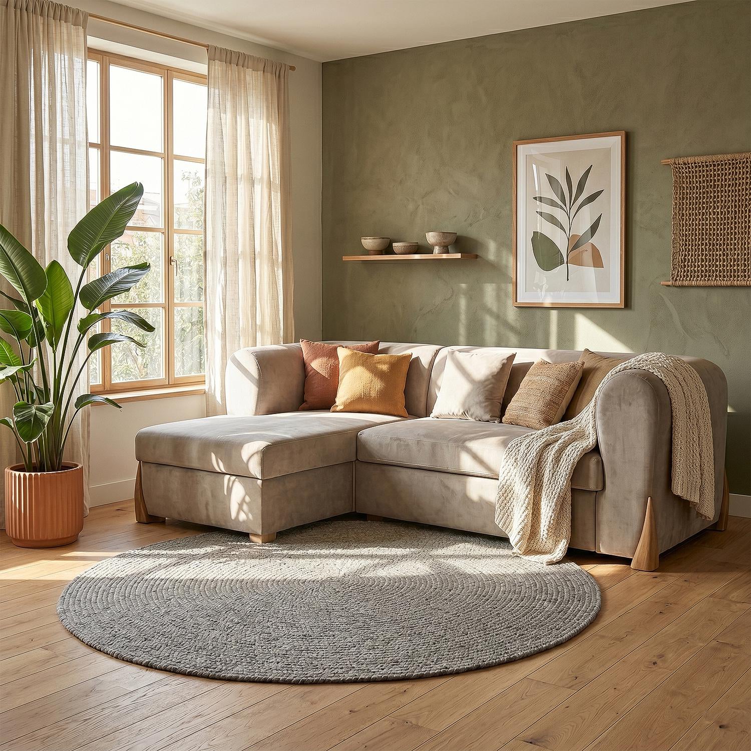 Sala Cama Bell Impetu Beige, Natural Orientación Izquierda