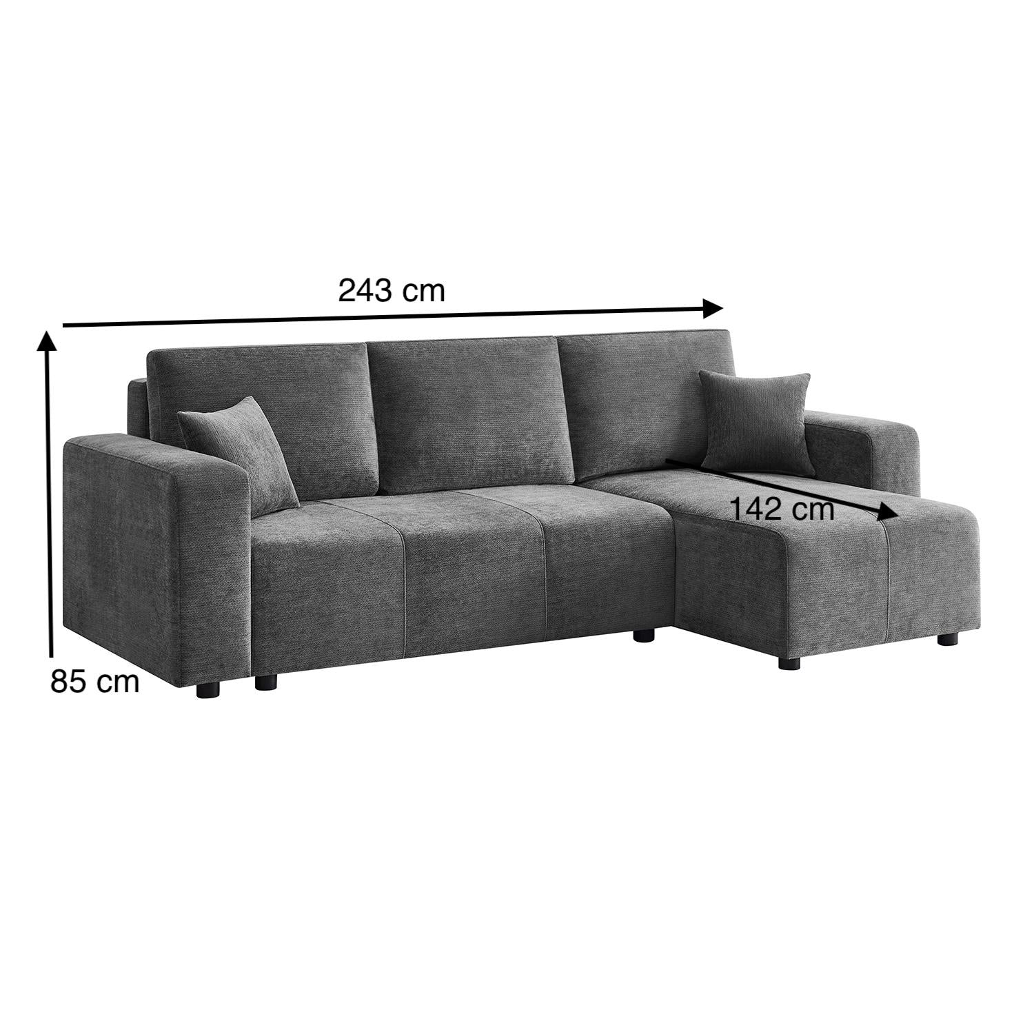 Sala Cama Atenas Chenille Gris