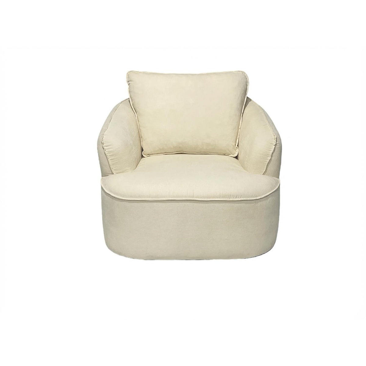 Poltrona Elipse Chenille Off White