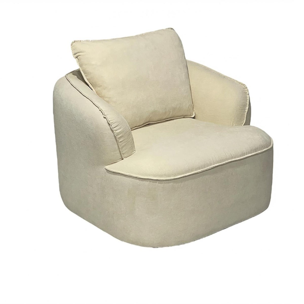 Poltrona Elipse Chenille Off White