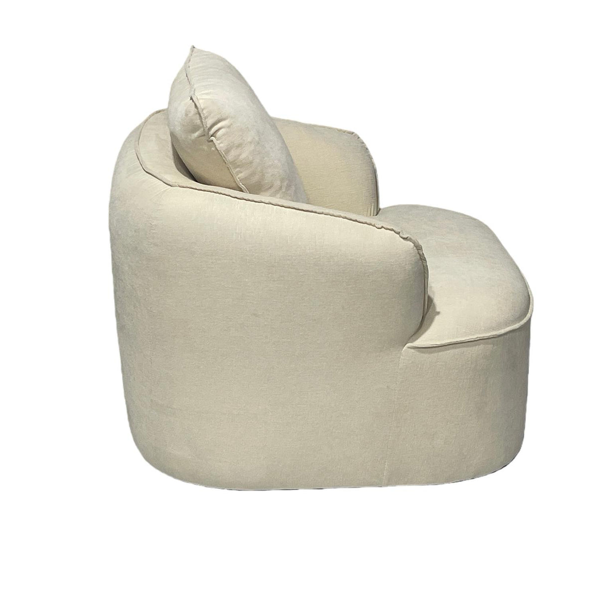Poltrona Elipse Chenille Off White