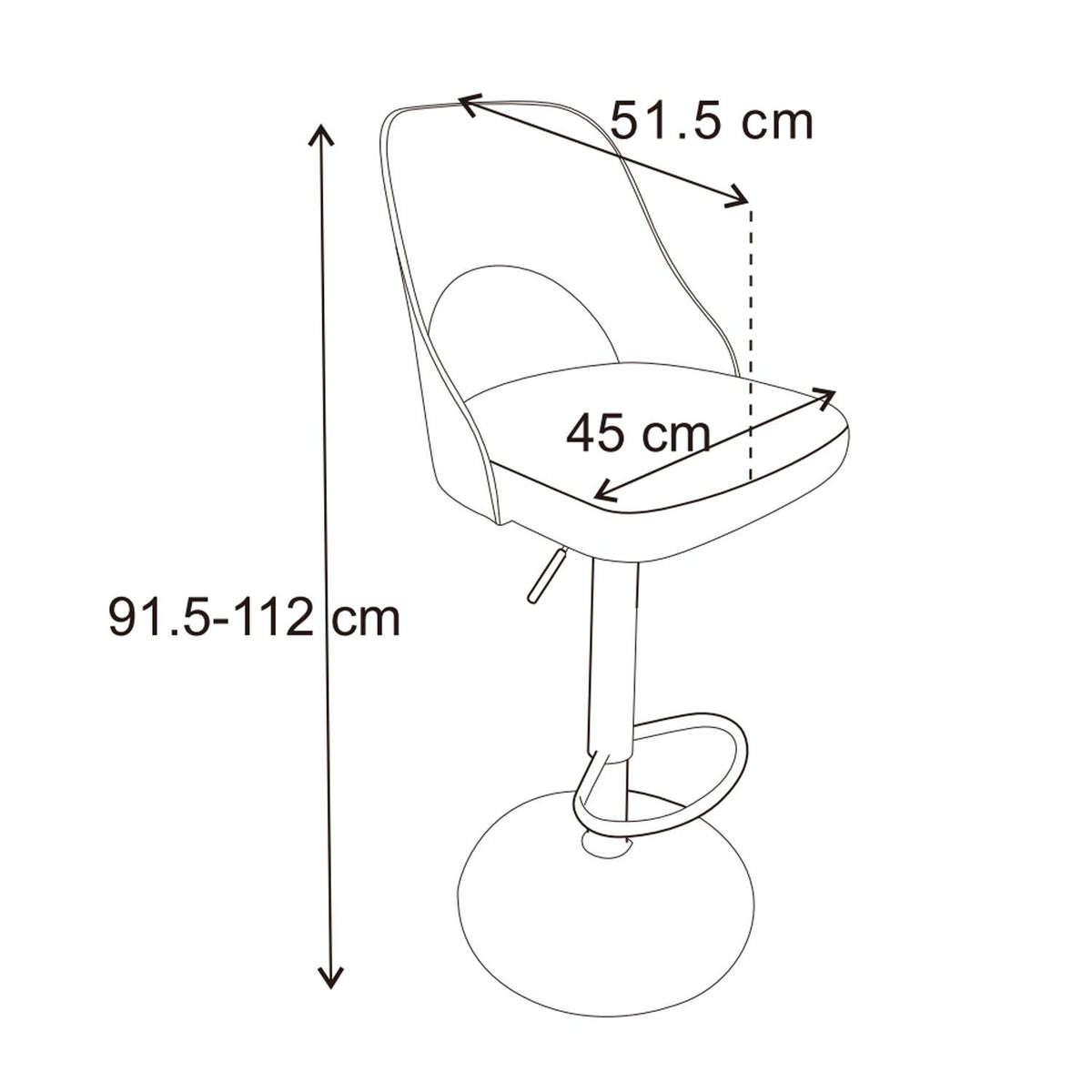 Silla Para Barra Dana Lino Taupe