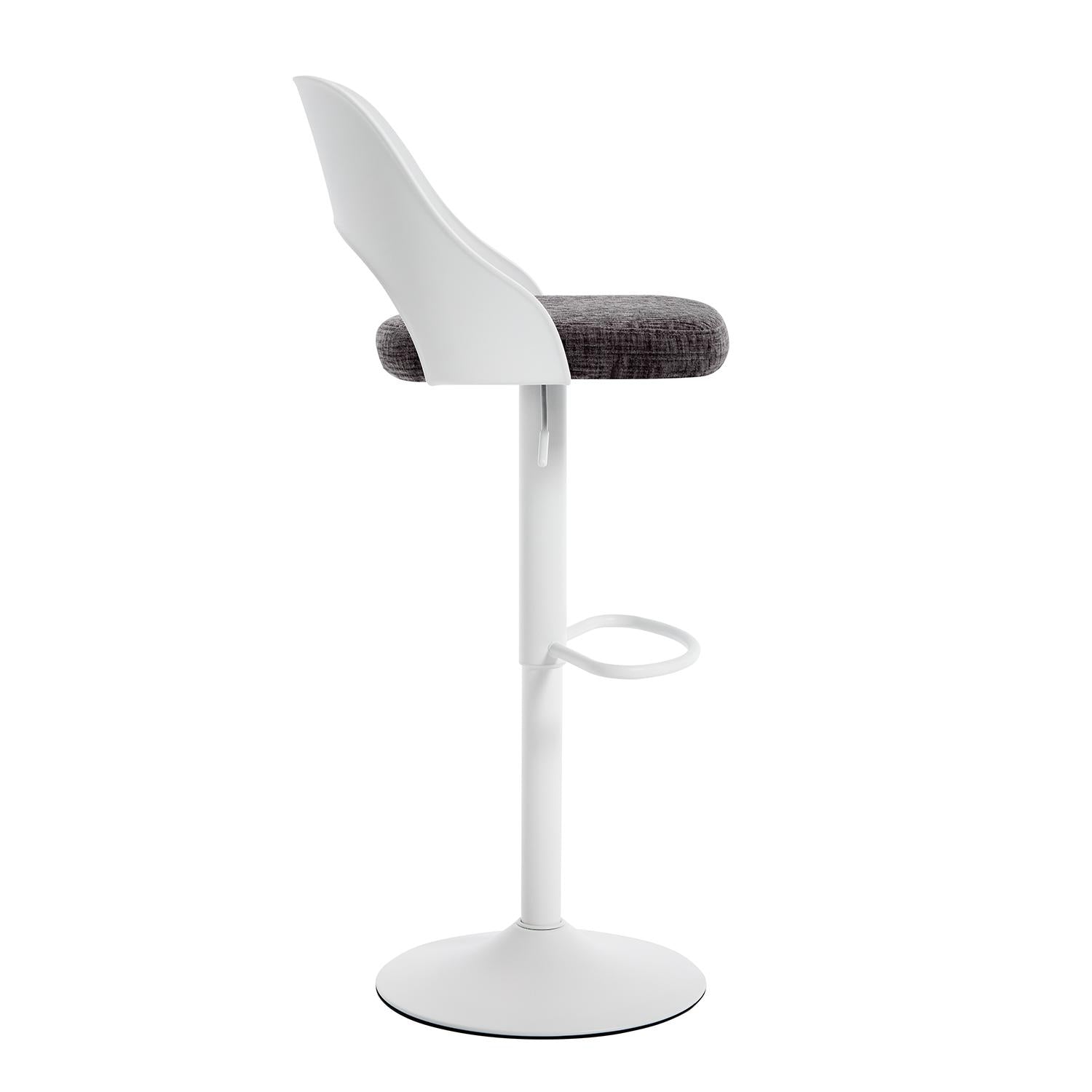 Silla Para Barra Dana Lino Gris