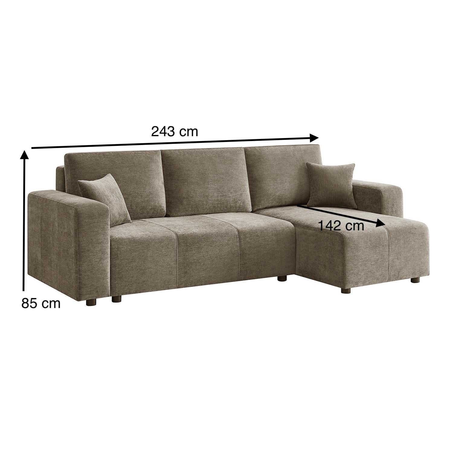 Sala Cama Atenas Chenille Beige