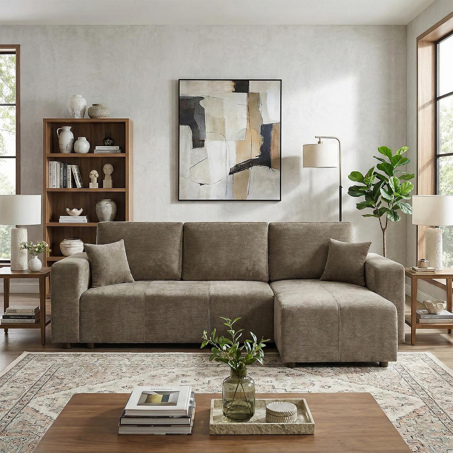 Sala Cama Atenas Chenille Beige