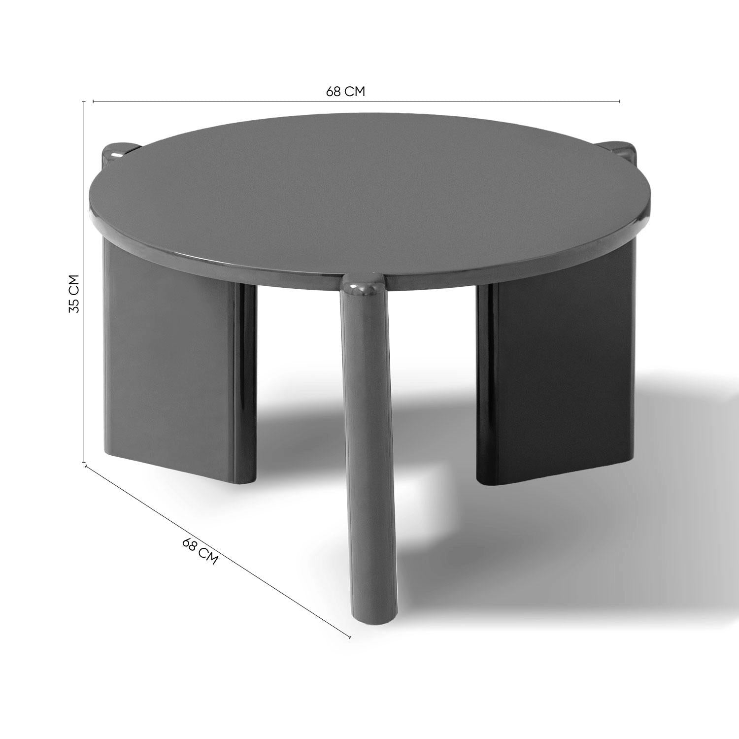 Mesa De Centro Oklam Redonda 60  Redonda Rosa