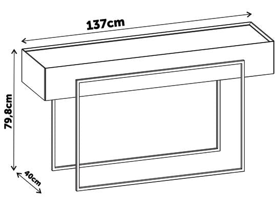 Consola Loft Natural, Negro