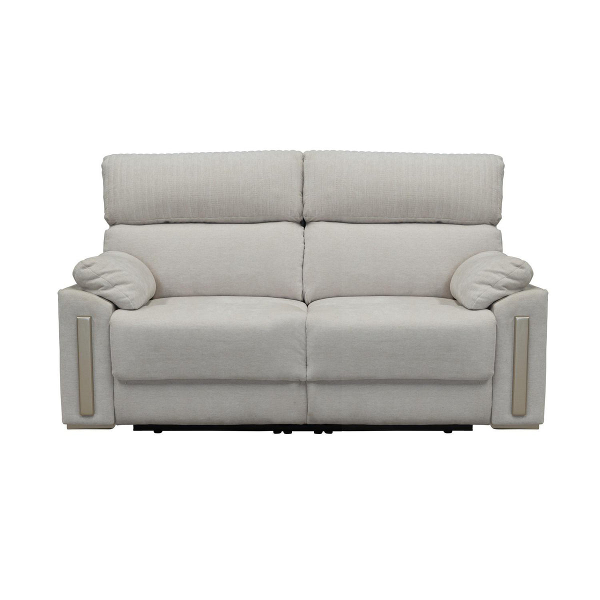 Sofá Reclinable 3 Puestos Dinna Chenille Touch Almendra, Champaña