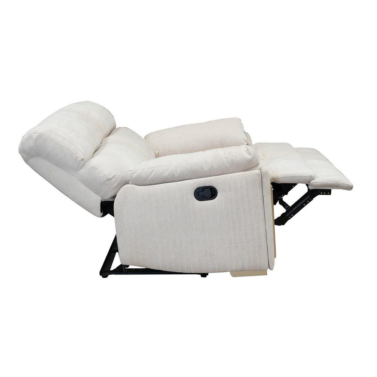 Sofá Reclinable 2 Puestos Dinna Chenille Touch Almendra, Champaña
