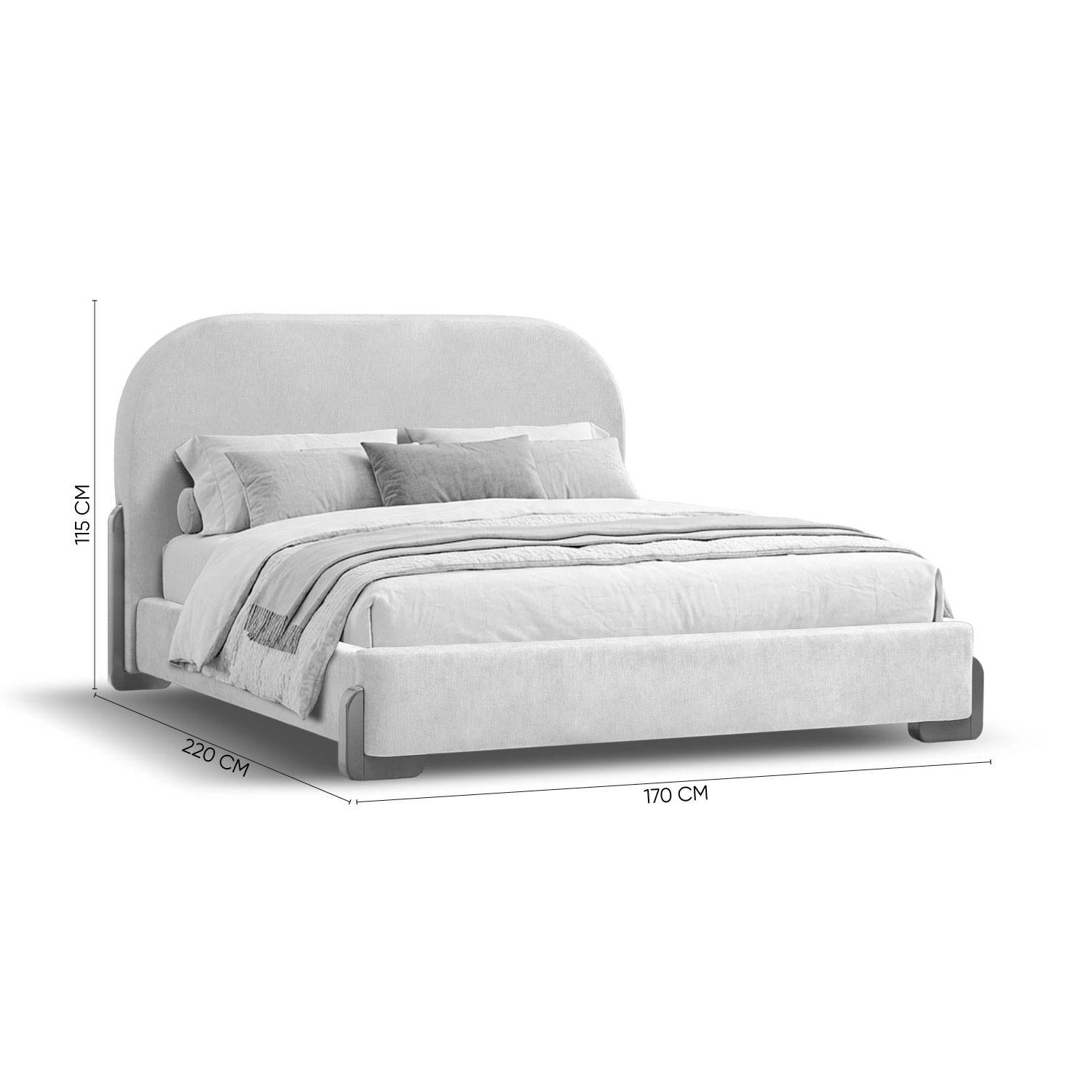 Cama Doble London Velvet Verde.