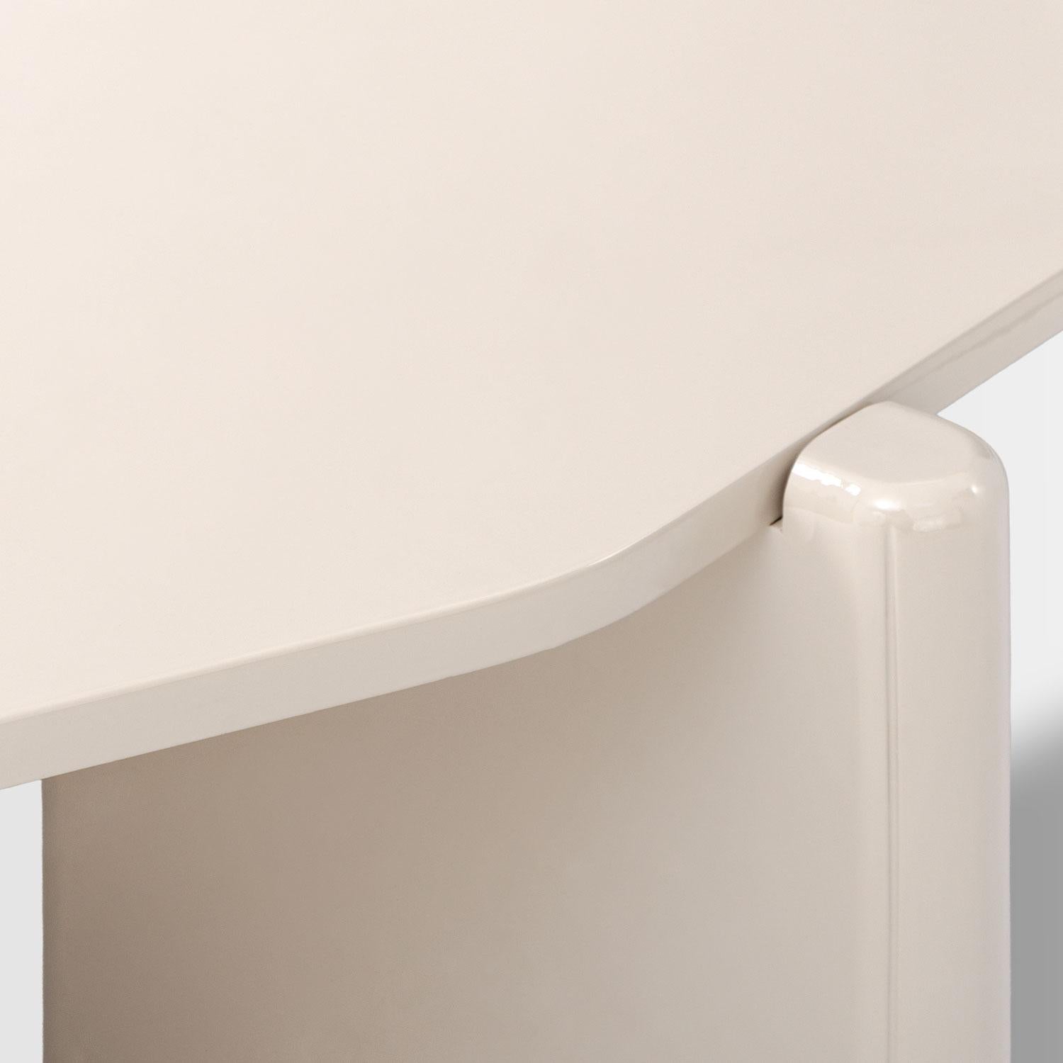 Mesa De Centro Oklam Asimetrica Latte.