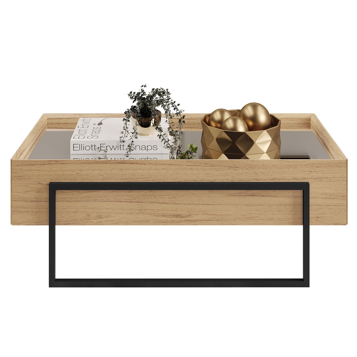 Mesa De Centro Loft Natural, Negro