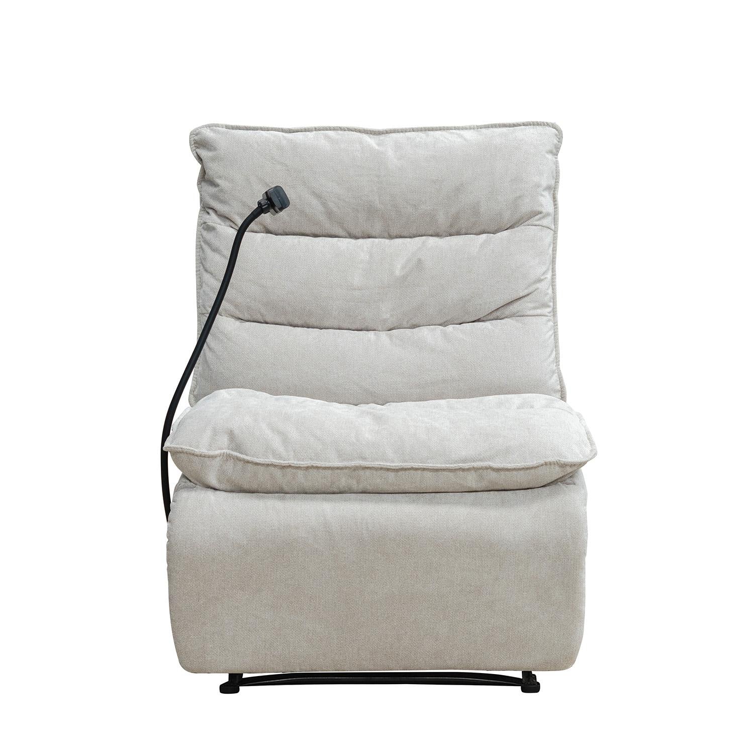 Silla Reclinable Kioto Chenille Impetu Beige, Electrica