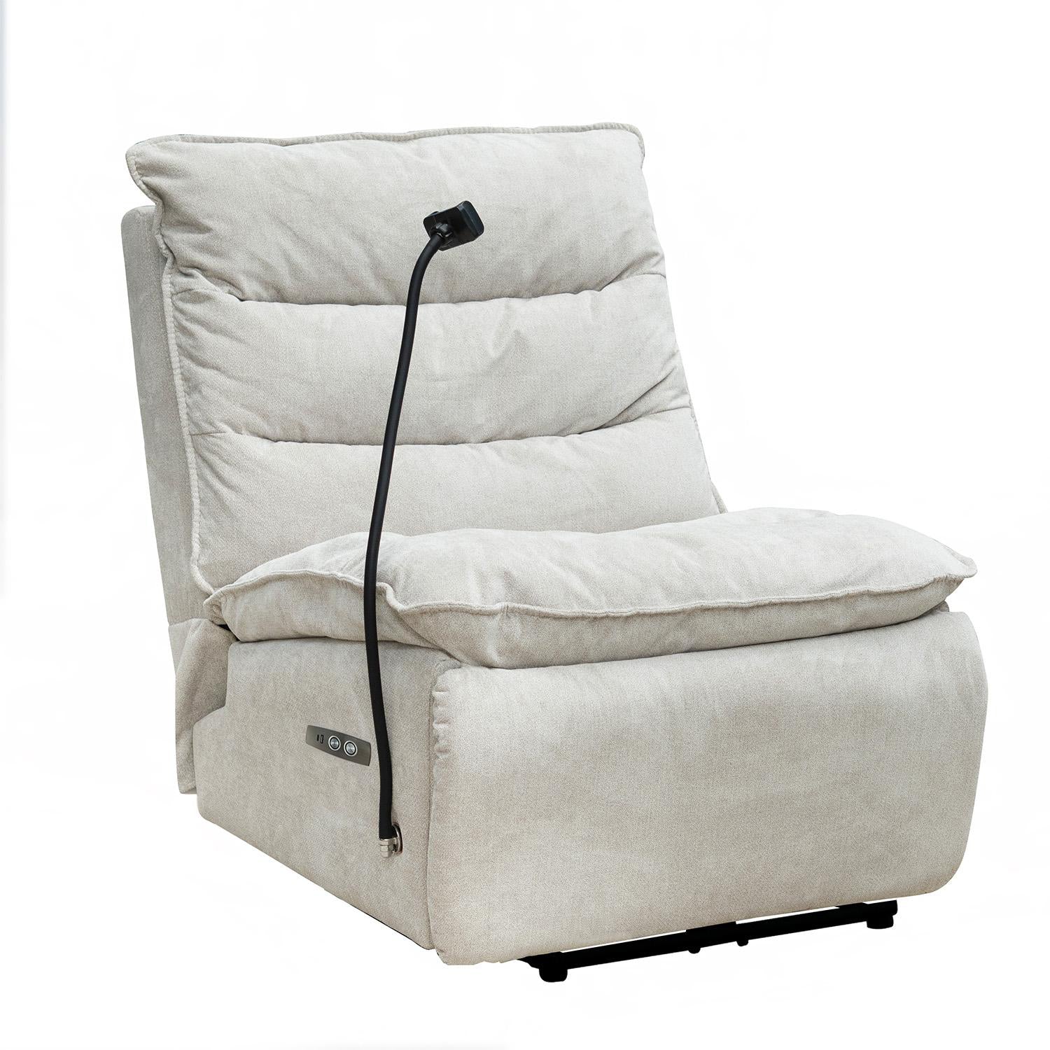 Silla Reclinable Kioto Chenille Impetu Beige, Electrica