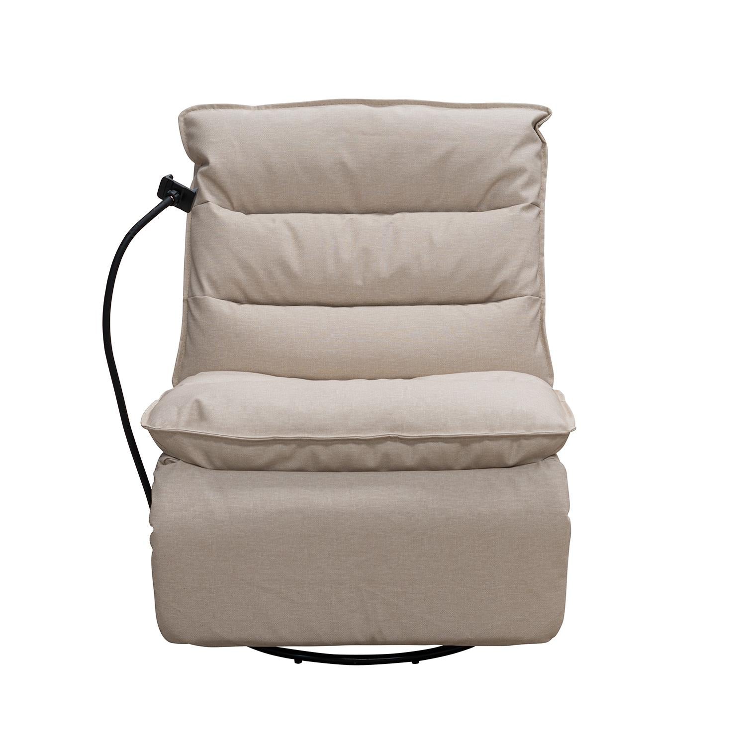 Silla Reclinable Kioto Eurolino Marbella Beige, Mecedor Giratorio