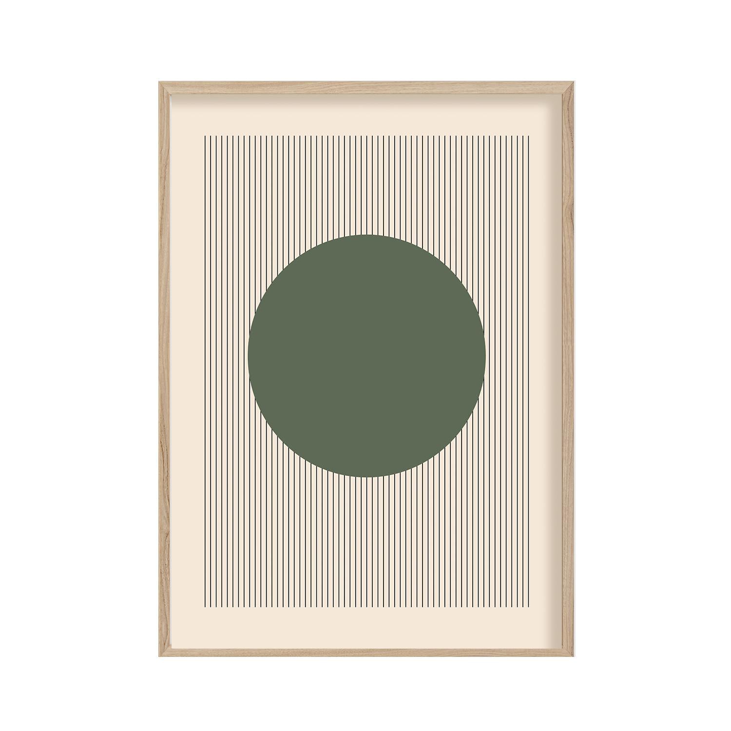 Cuadro 50X70 Verde Circulo Moda 1