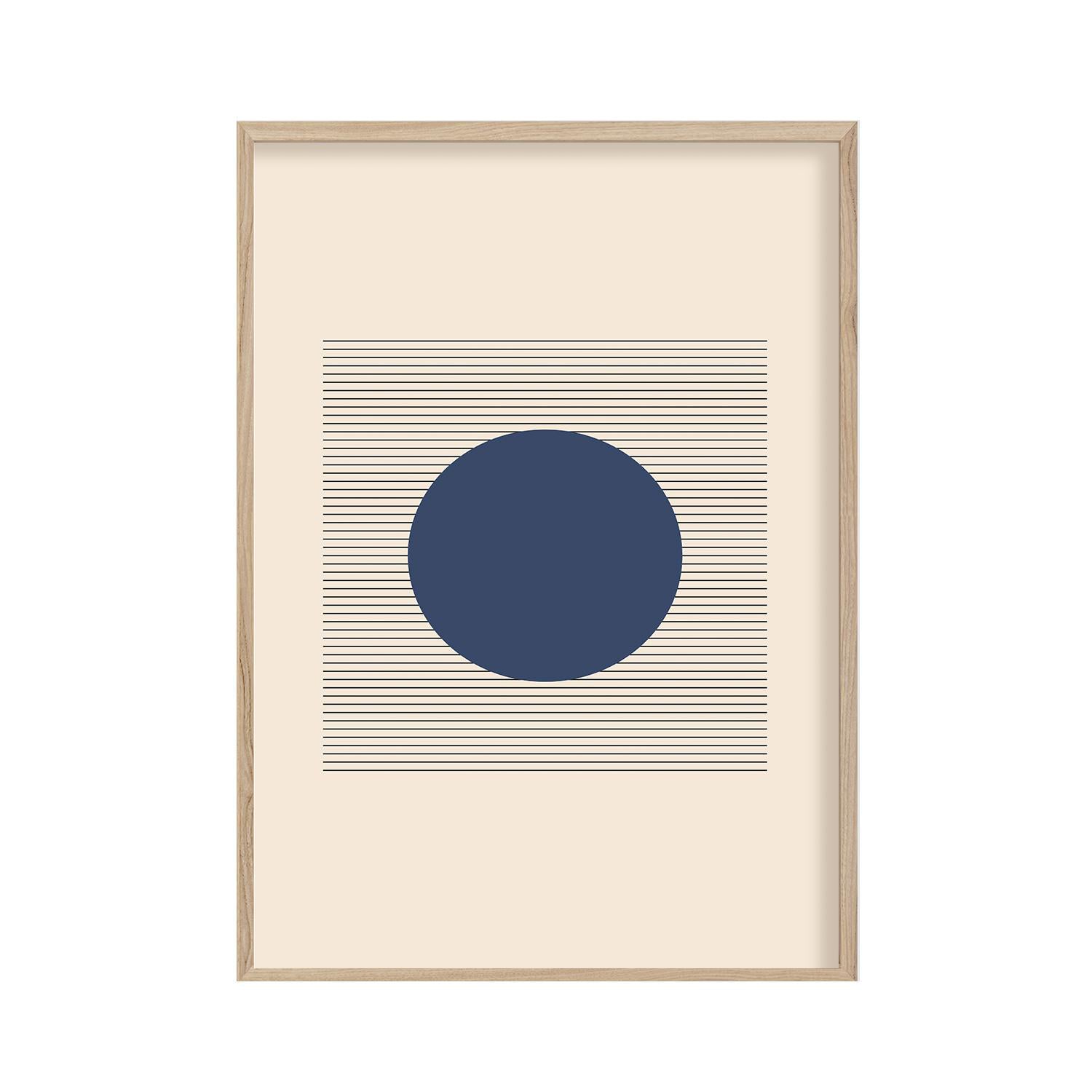 Cuadro 50X70 Azul Circulo Moda 1