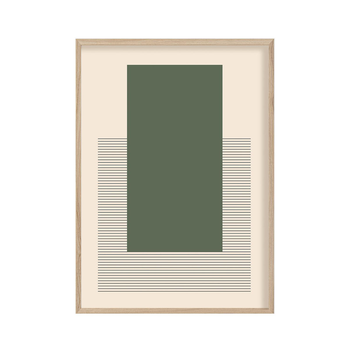 Cuadro 50X70 Verde Rectangulo Moda 1