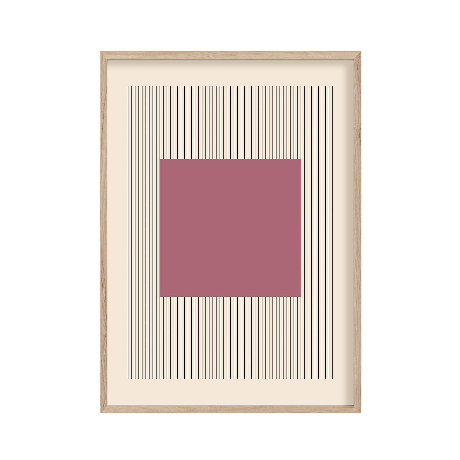 Cuadro 50X70 Rosado Cuadrado Moda 1