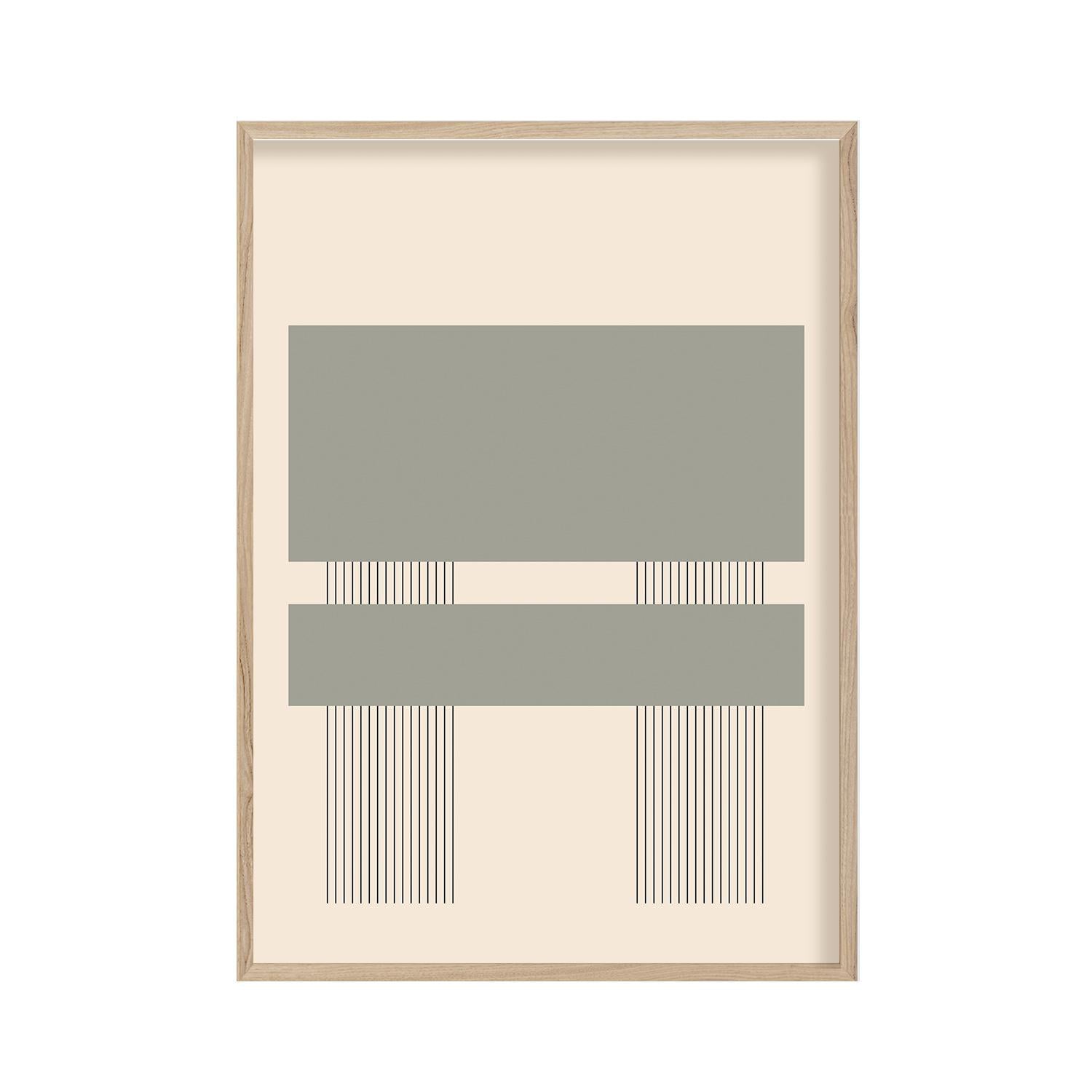 Cuadro 50X70 Gris Rectangulos Moda 1